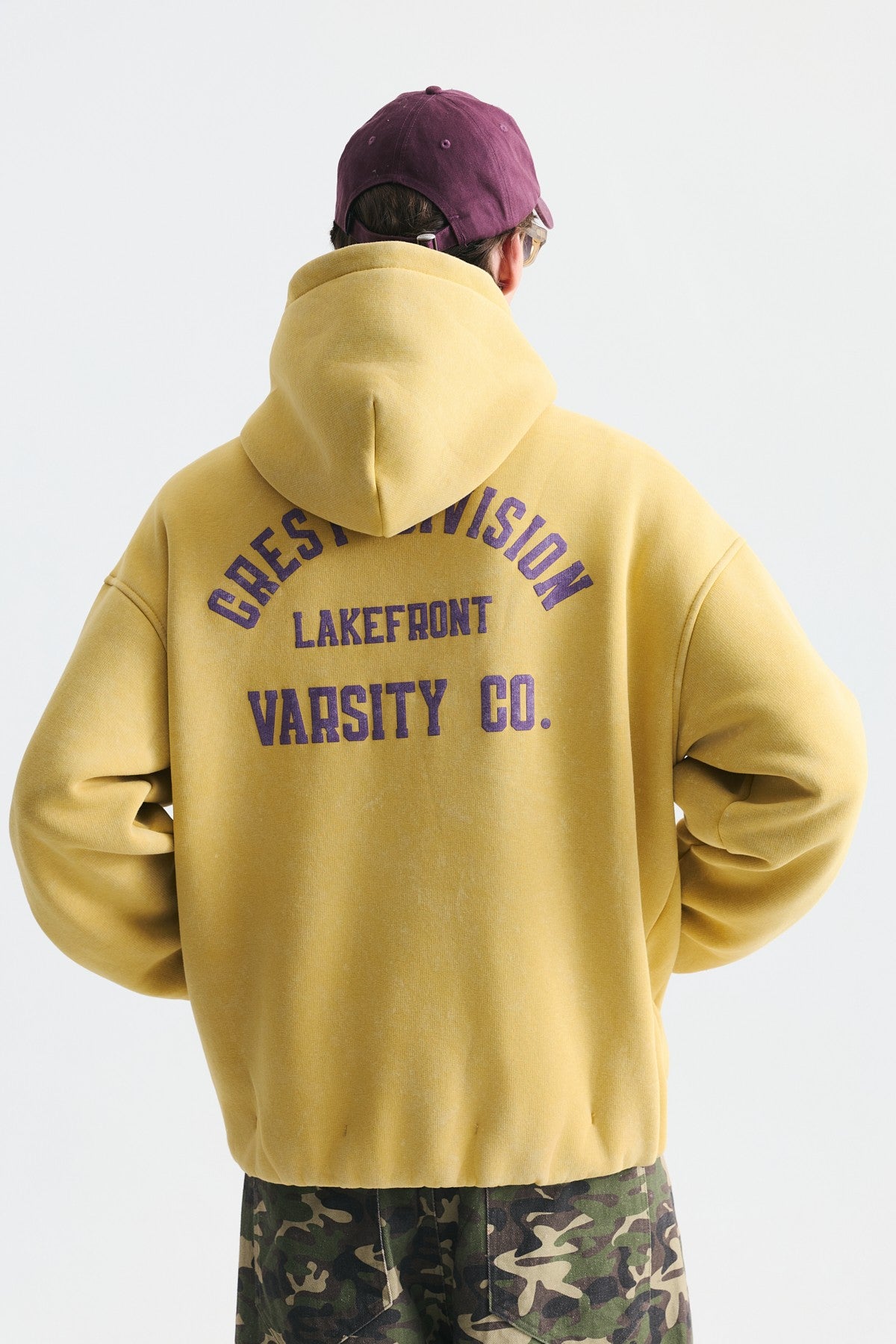 Oversize Baskılı Kapüşonlu Sweatshirt
