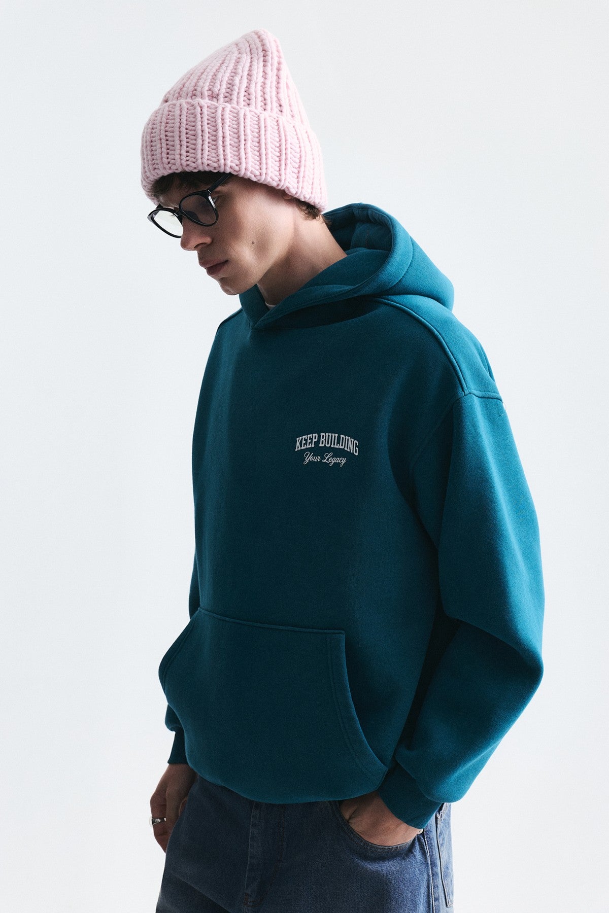 Oversize Yıkamalı Kapüşonlu Sweatshirt