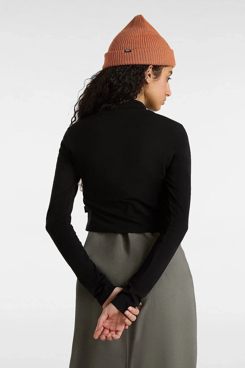 Vans-Mini Mock Neck LS Black-T-Shirts-3-milagron.live