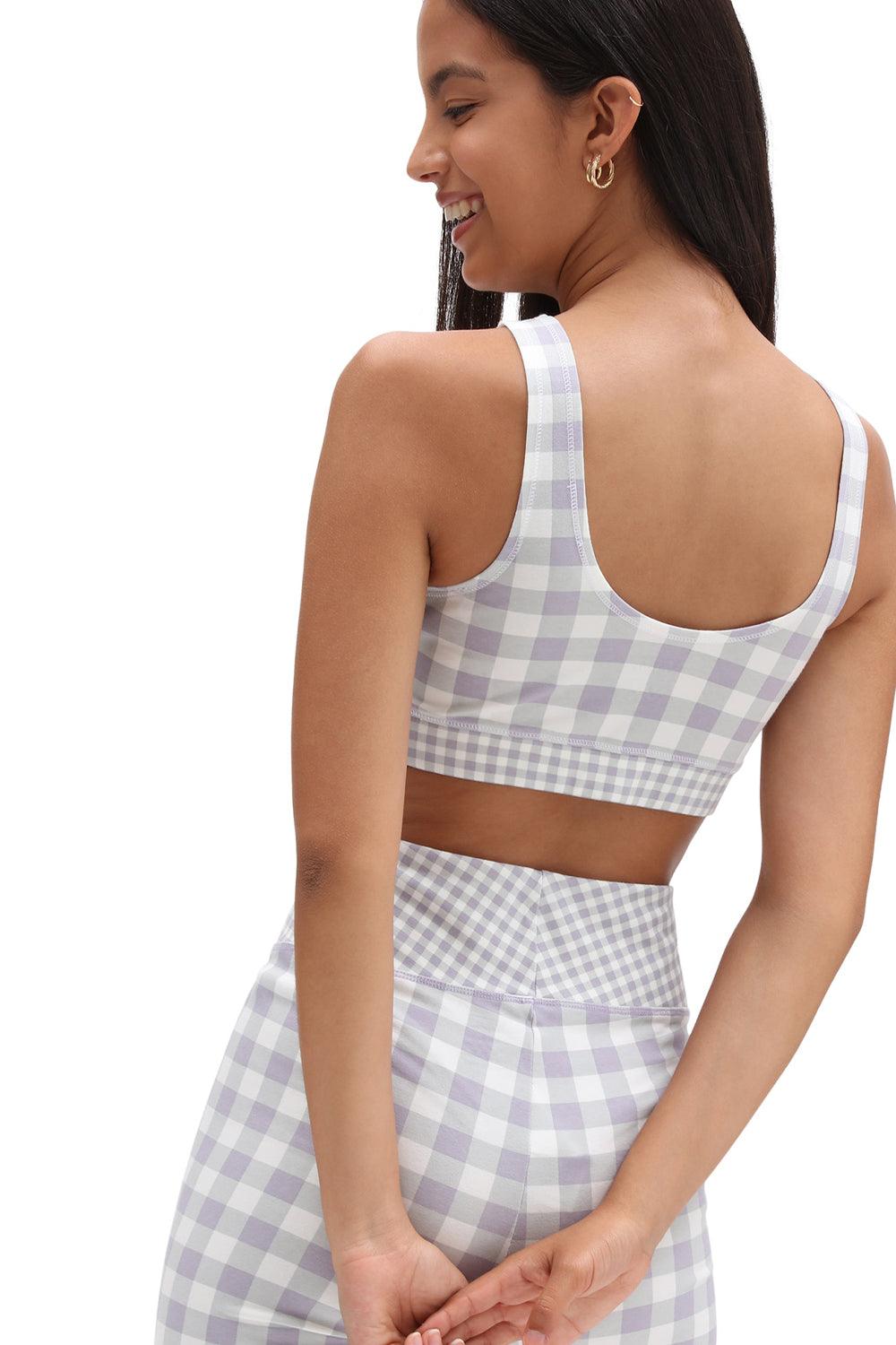 Vans-Mixed Up Gingham Bralette Languid Lavender-Crop Top-3-milagron.live