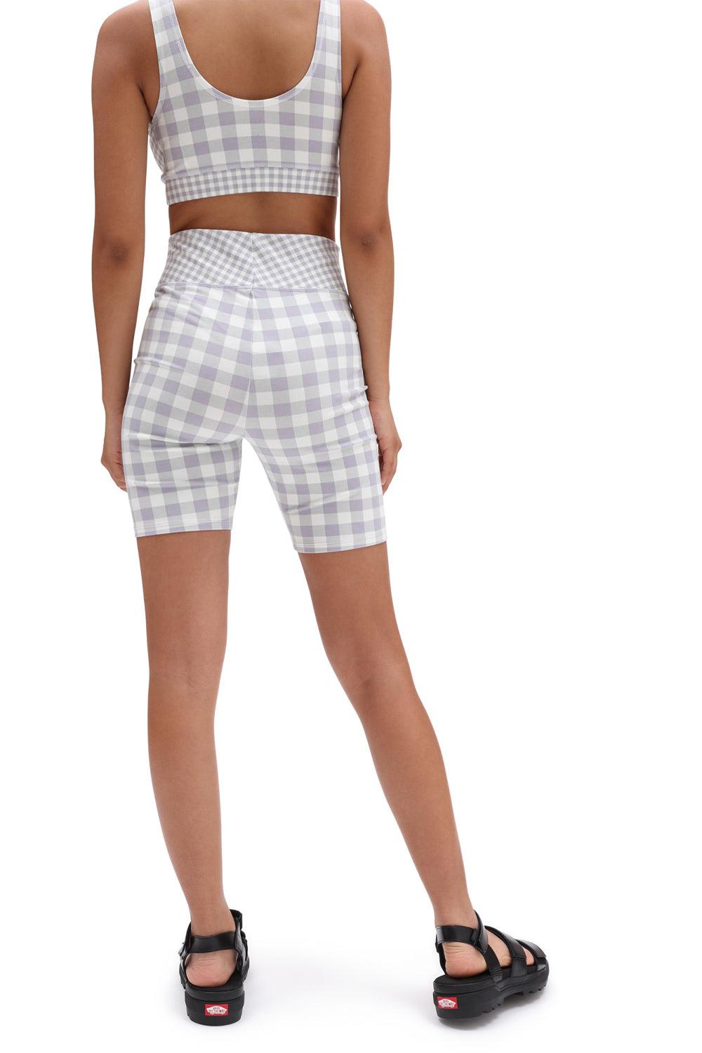 Vans-Mixed Up Gingham Legging Short Languid Lavender-Şort-3-milagron.live