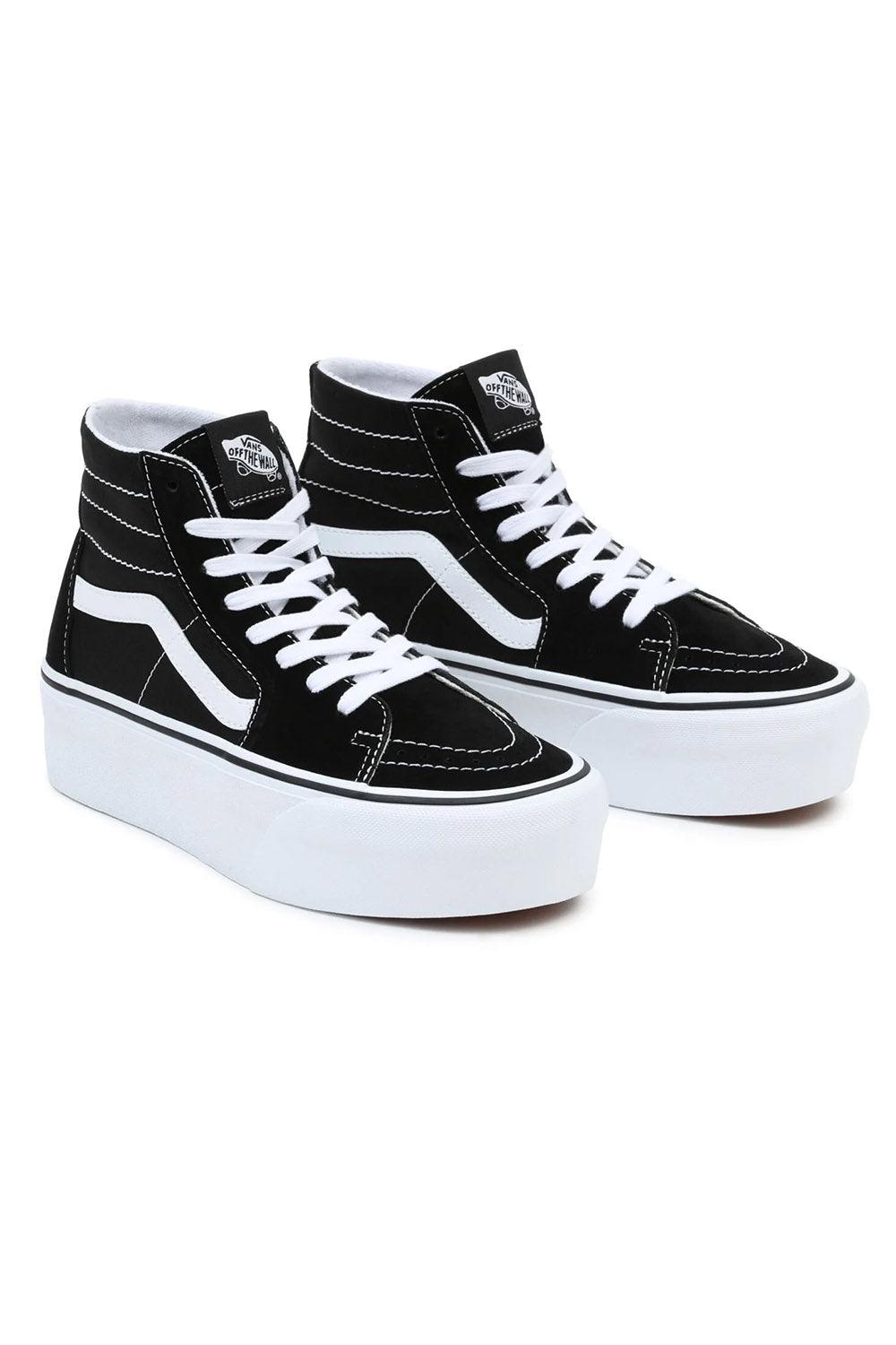 Vans-UA SK8-Hi Tapered Stackform BLACK/TRUE WHITE-Sneakers-3-milagron.live