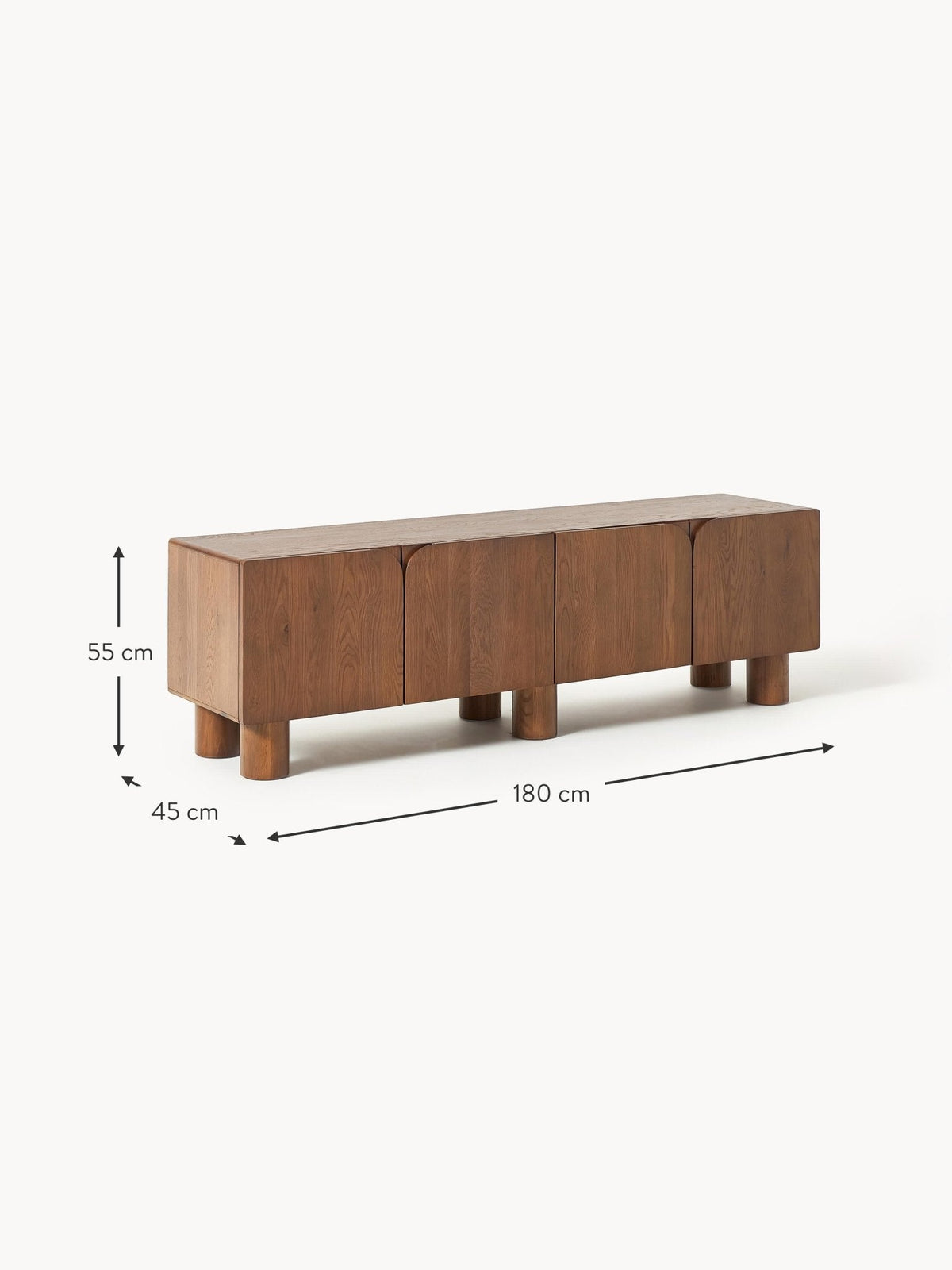 Cadi Masif Meşe Tv Ünitesi 180 Cm