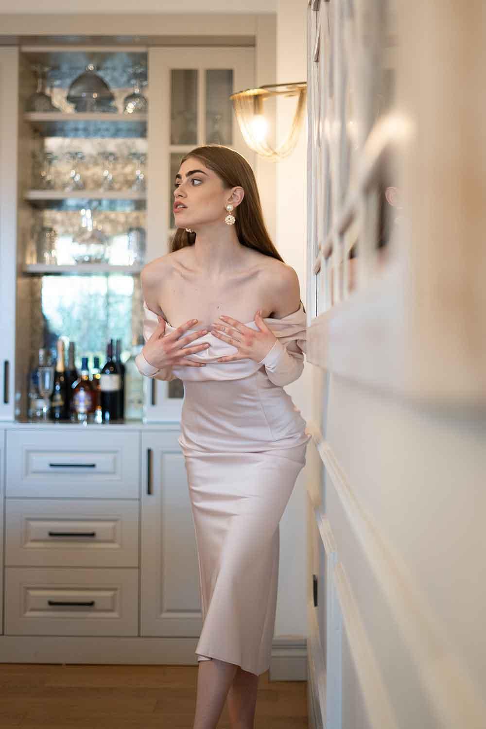Veryself-Classy Revenge - Pastel Pink-Elbise-6-milagron.live