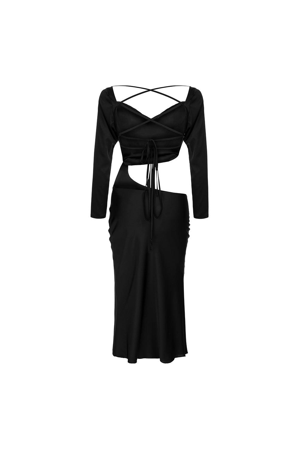 Veryself-Onyx Cut-out Dress-Elbise-4-milagron.live