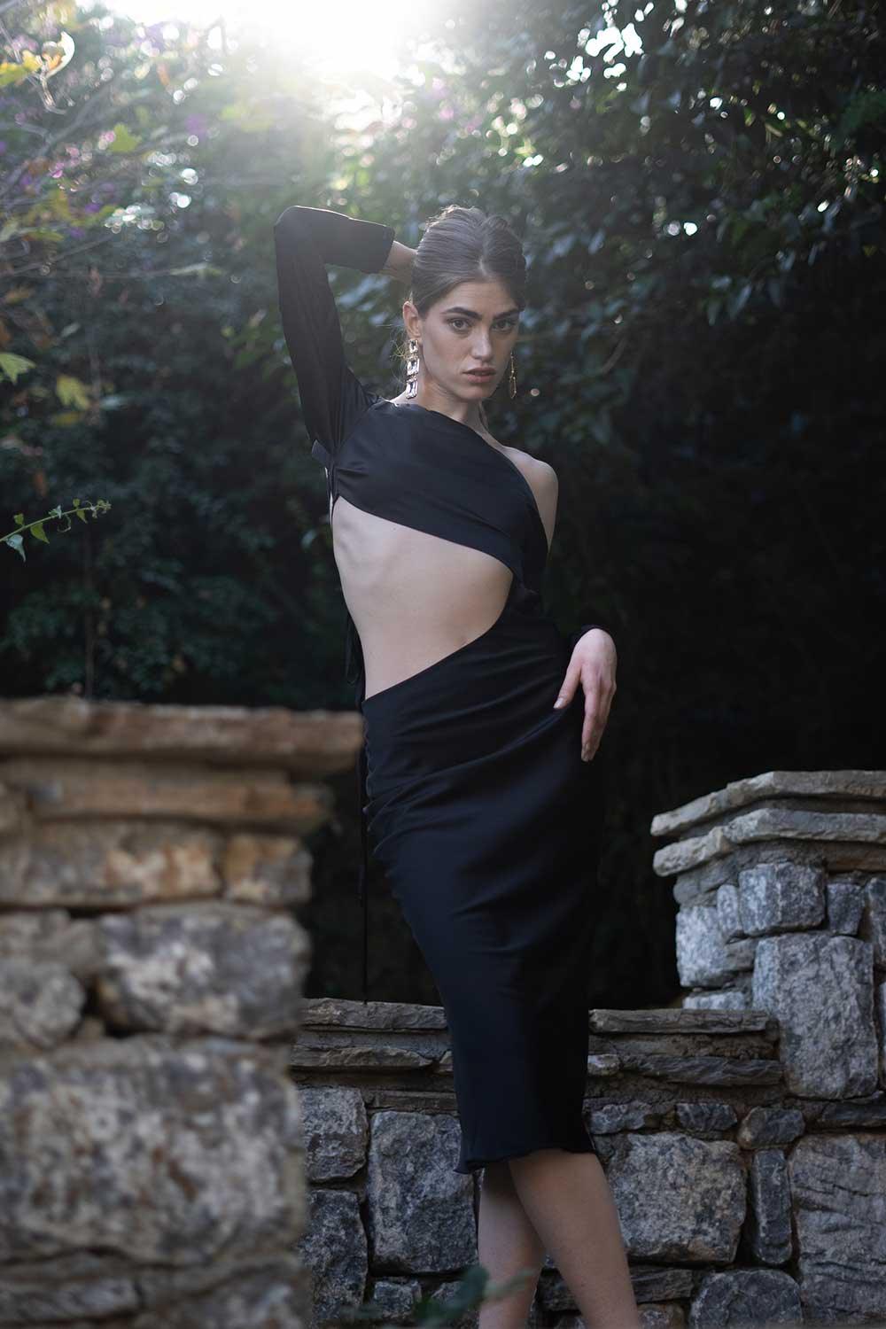 Veryself-Onyx Cut-out Dress-Elbise-5-milagron.live
