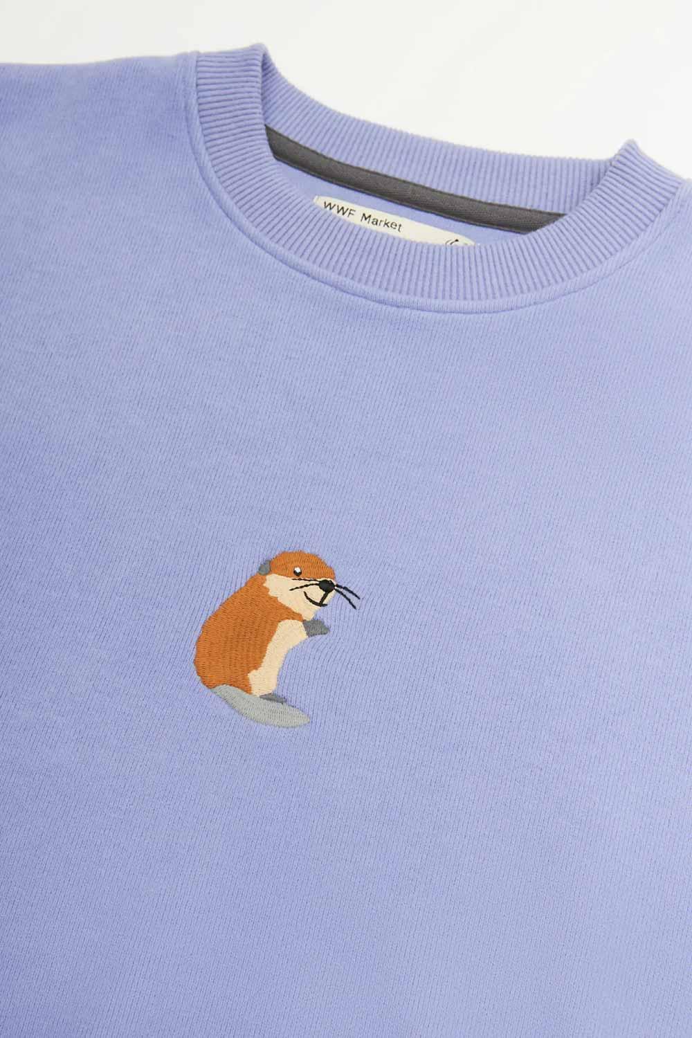 WWF Market-Beaver Kit Sweatshirt - Lilac-Sweatshirts & Hoodies-2-milagron.live