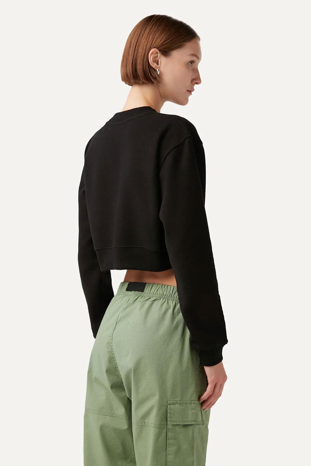 WWF Market-Chi & Chi Crop Sweatshirt - Siyah-Sweatshirts & Hoodies-5-milagron.live
