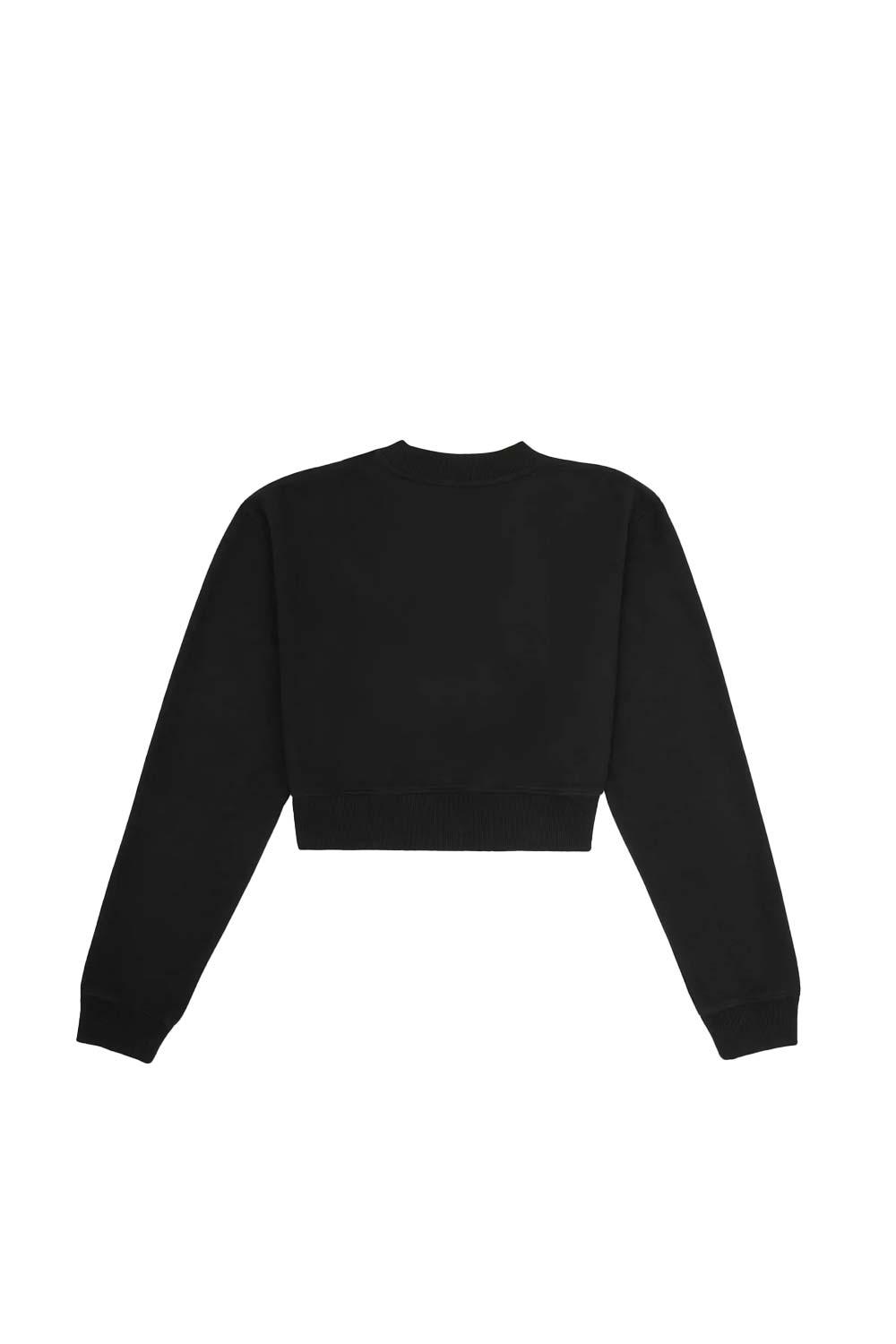 WWF Market-Chi & Chi Crop Sweatshirt - Siyah-Sweatshirts & Hoodies-6-milagron.live