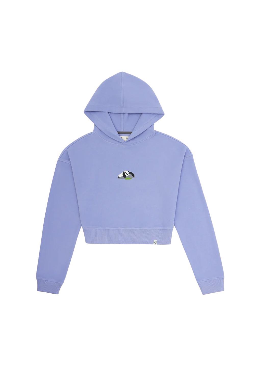 WWF Market-Dev Panda Crop Hoodie - Lila-Sweatshirts & Hoodies-1-milagron.live