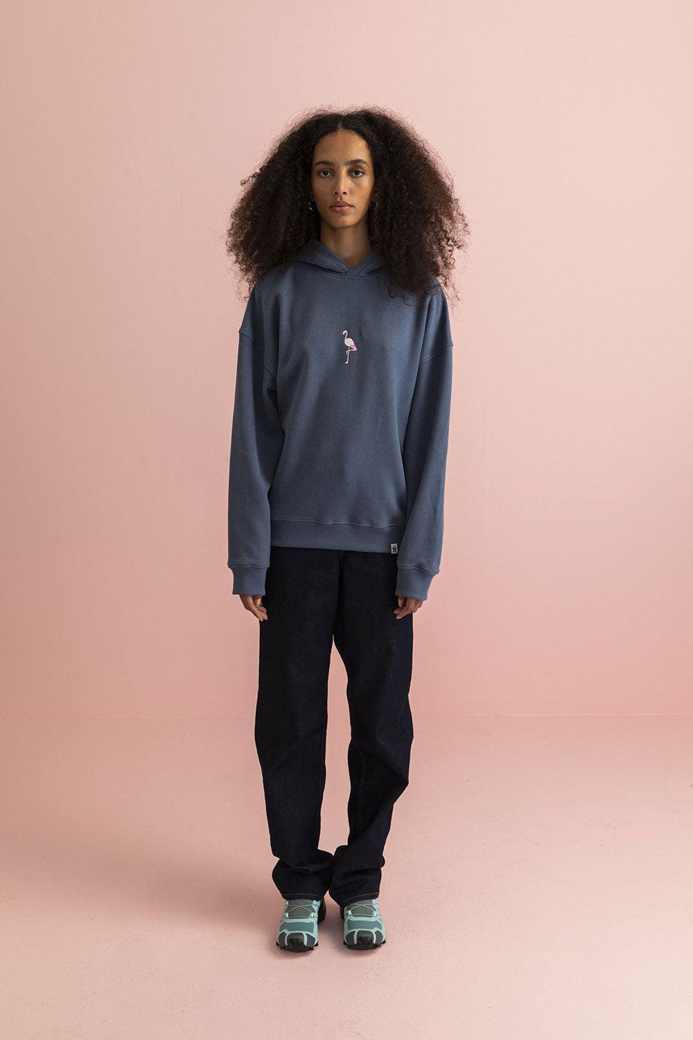 WWF Market-Flamingo Hoodie - Flint Mavi-Sweatshirts & Hoodies-4-milagron.live