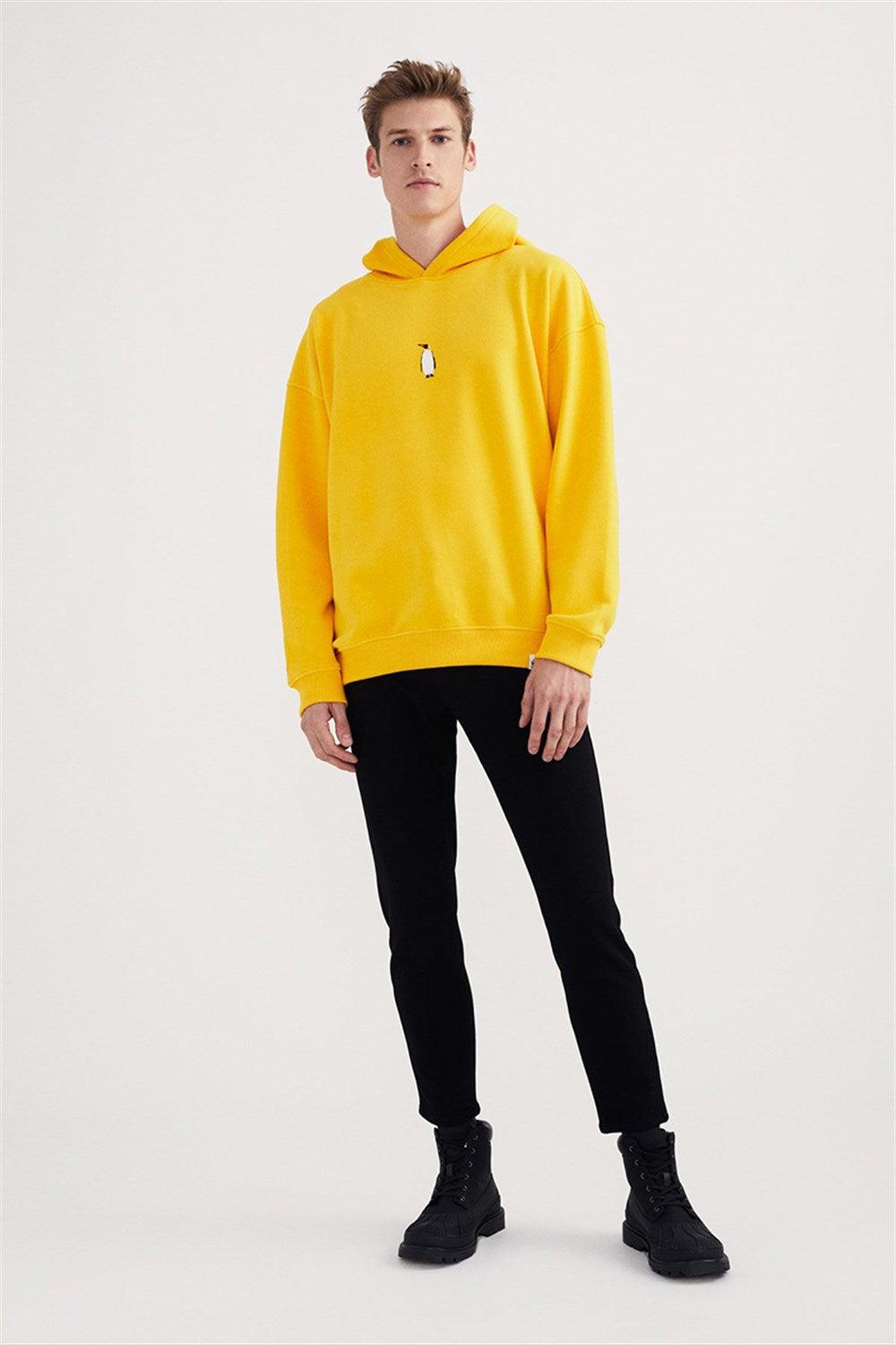 WWF Market-İmparator Penguen Hoodie - Sarı-Sweatshirts & Hoodies-3-milagron.live