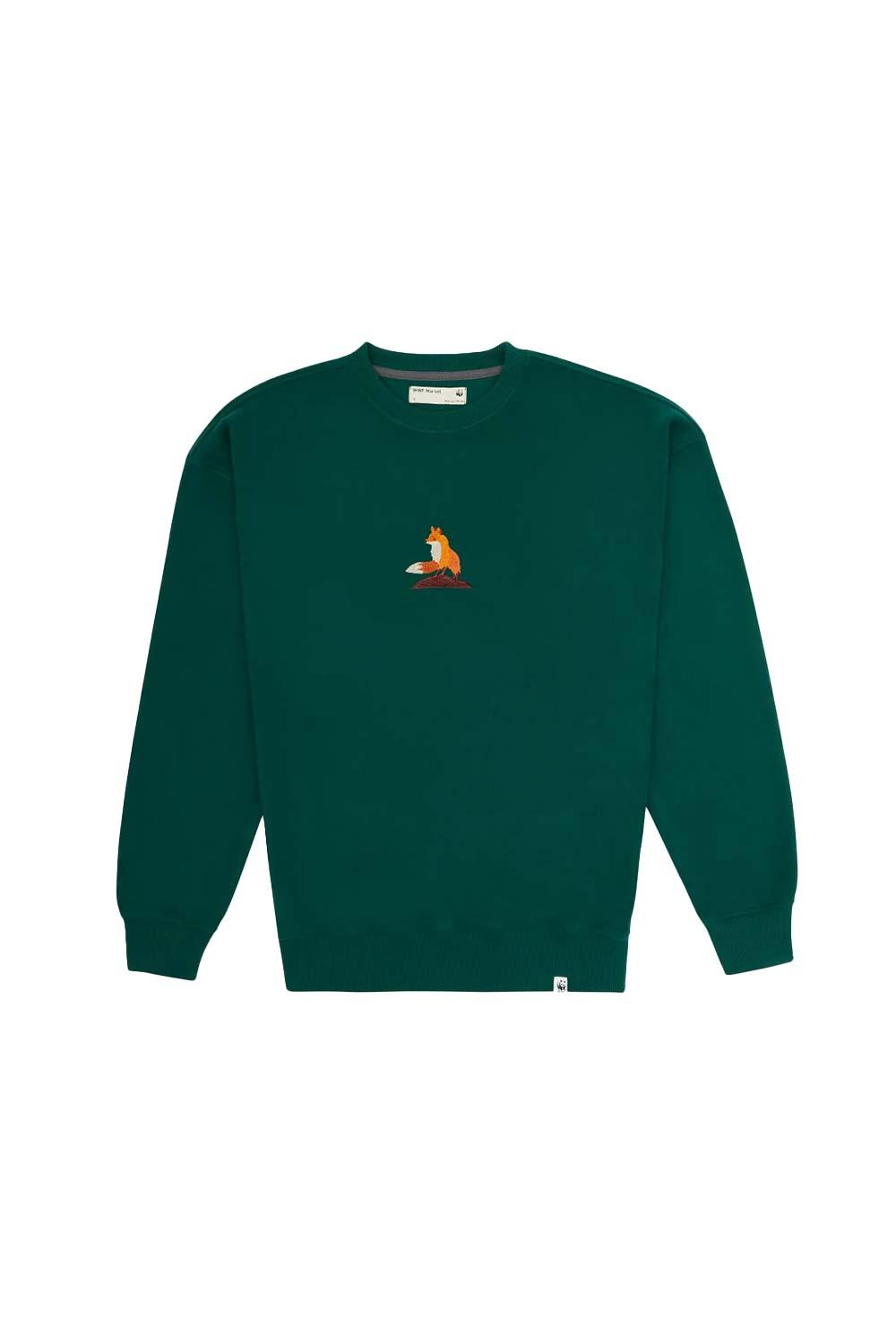 WWF Market-Kızıl Tilki Sweatshirt - Yeşil-Sweatshirts & Hoodies-1-milagron.live