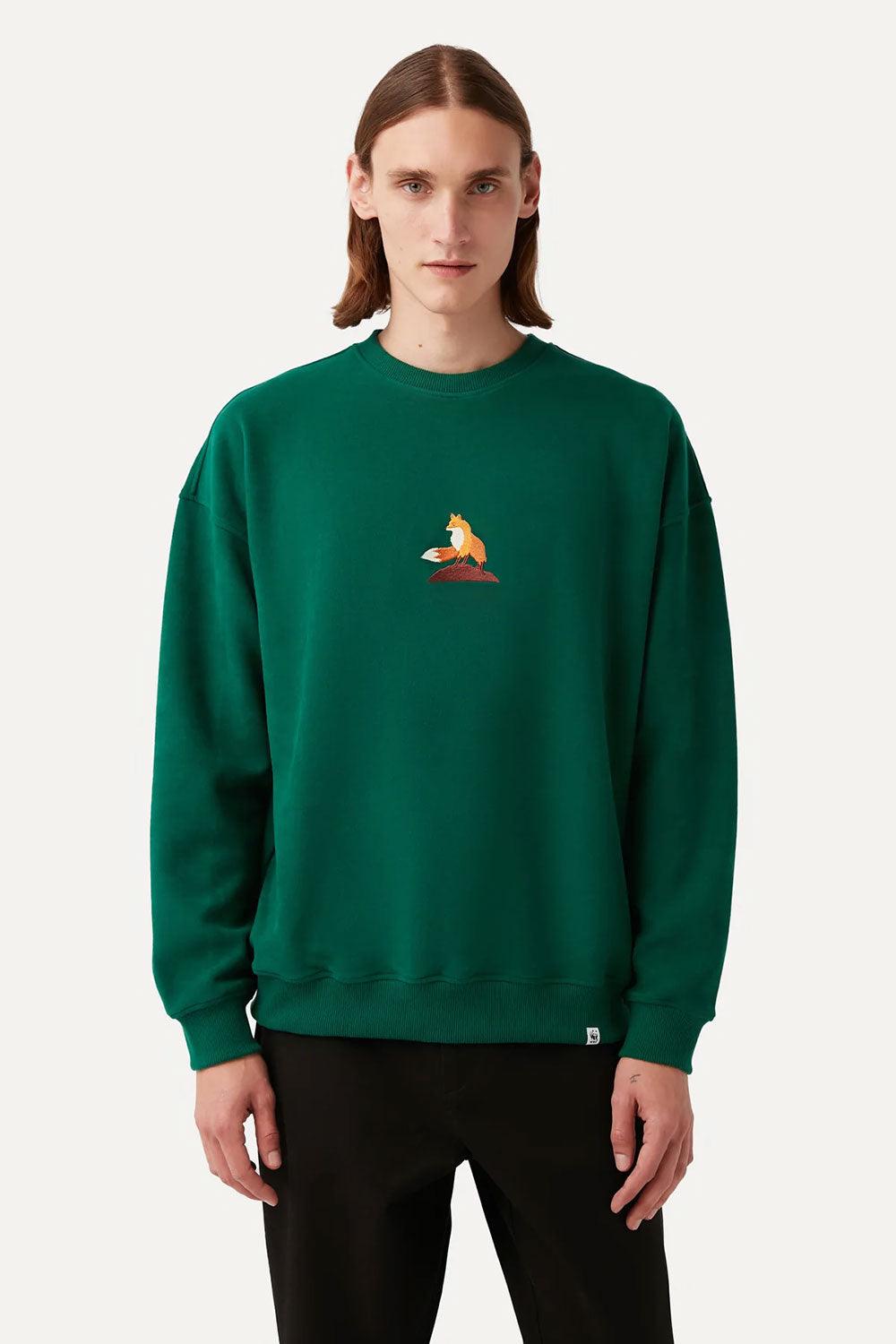 WWF Market-Kızıl Tilki Sweatshirt - Yeşil-Sweatshirts & Hoodies-7-milagron.live