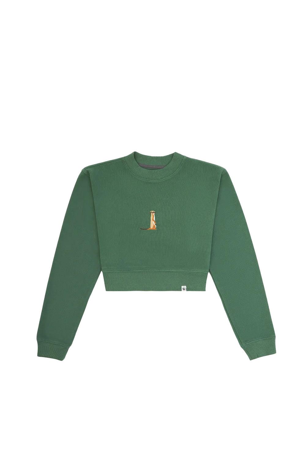 WWF Market-Mirket Crop Sweatshirt - Yeşil-Sweatshirts & Hoodies-1-milagron.live