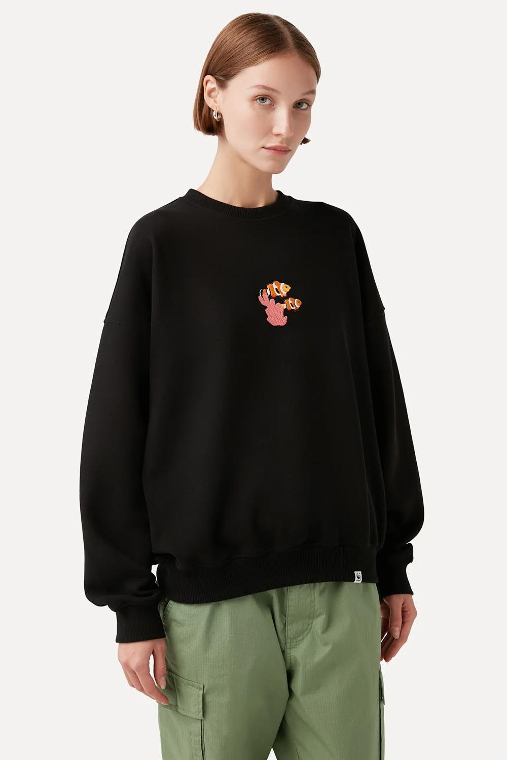 WWF Market-Palyaço Balığı Sweatshirt - Siyah-Sweatshirts & Hoodies-4-milagron.live