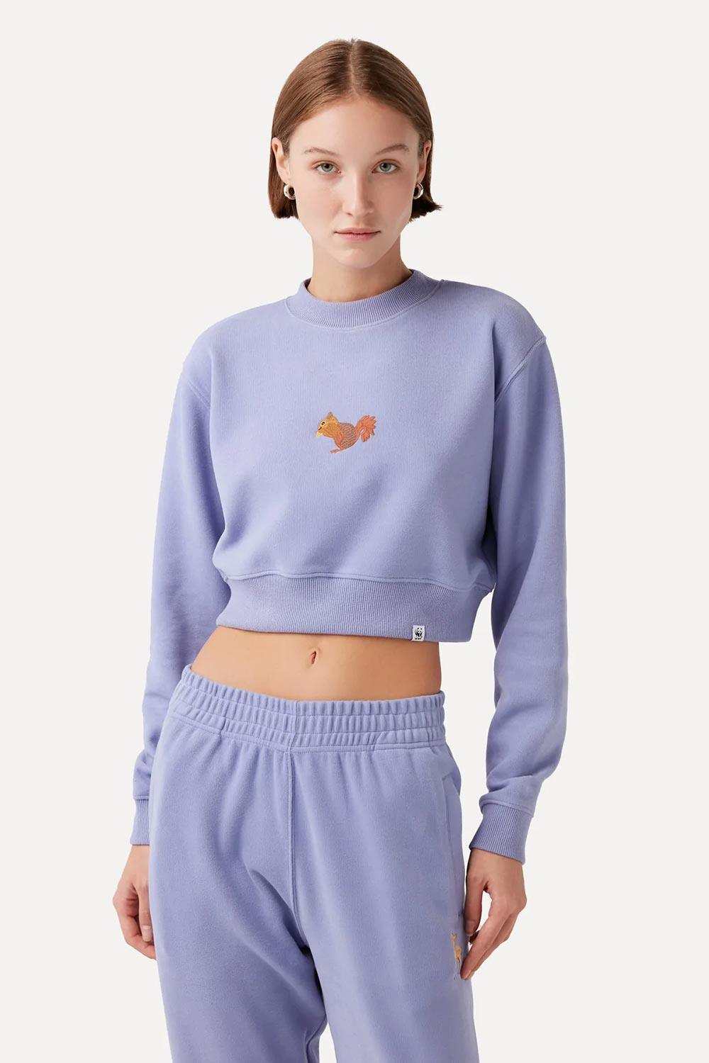 WWF Market-Sincap Crop Sweatshirt - Lila-Sweatshirts & Hoodies-2-milagron.live