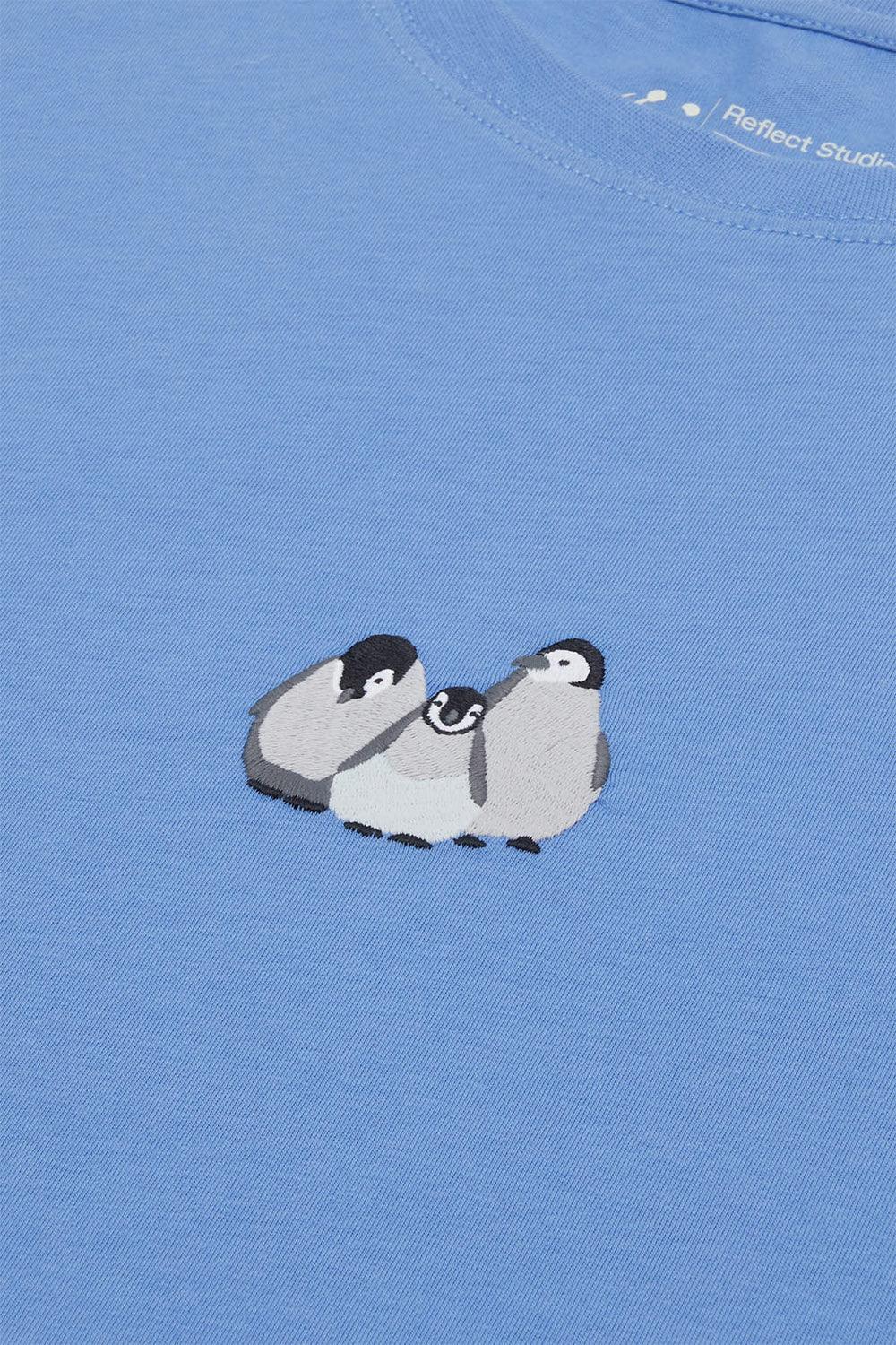 WWF Market-Yavru İmparator Penguen Crop T-shirt - Mavi-T-Shirts-2-milagron.live