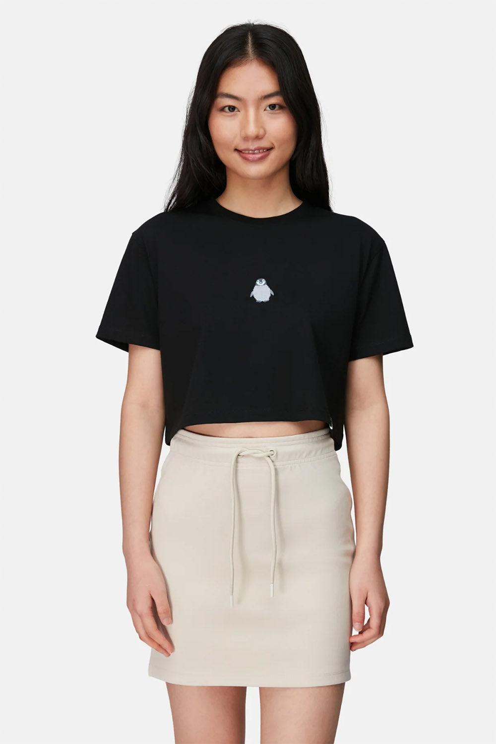 WWF Market-Yavru İmparator Penguen Crop T-shirt - Siyah-T-Shirts-3-milagron.live
