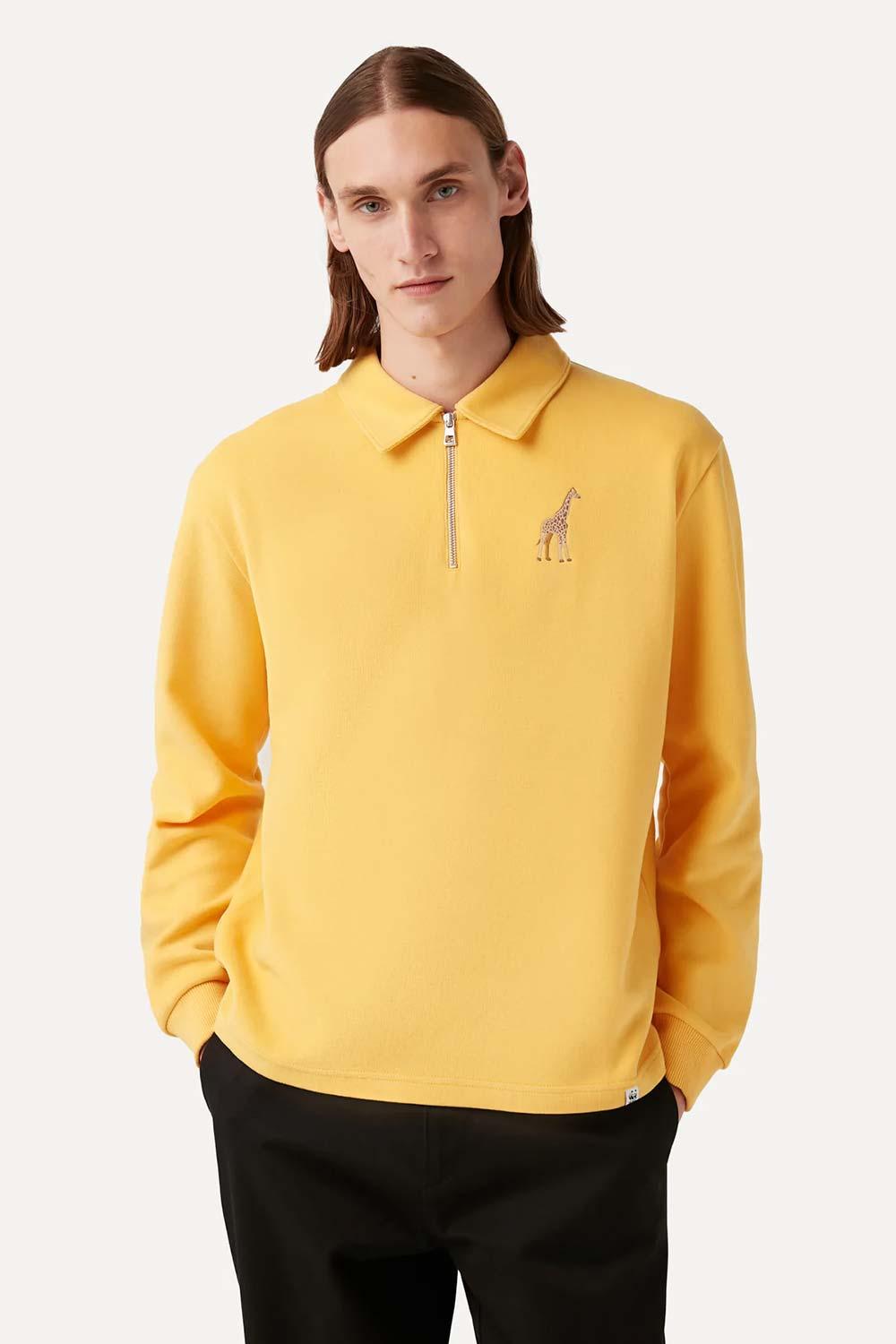 WWF Market-Zürafa Polo Yaka Sweatshirt - Sarı-Sweatshirts & Hoodies-3-milagron.live