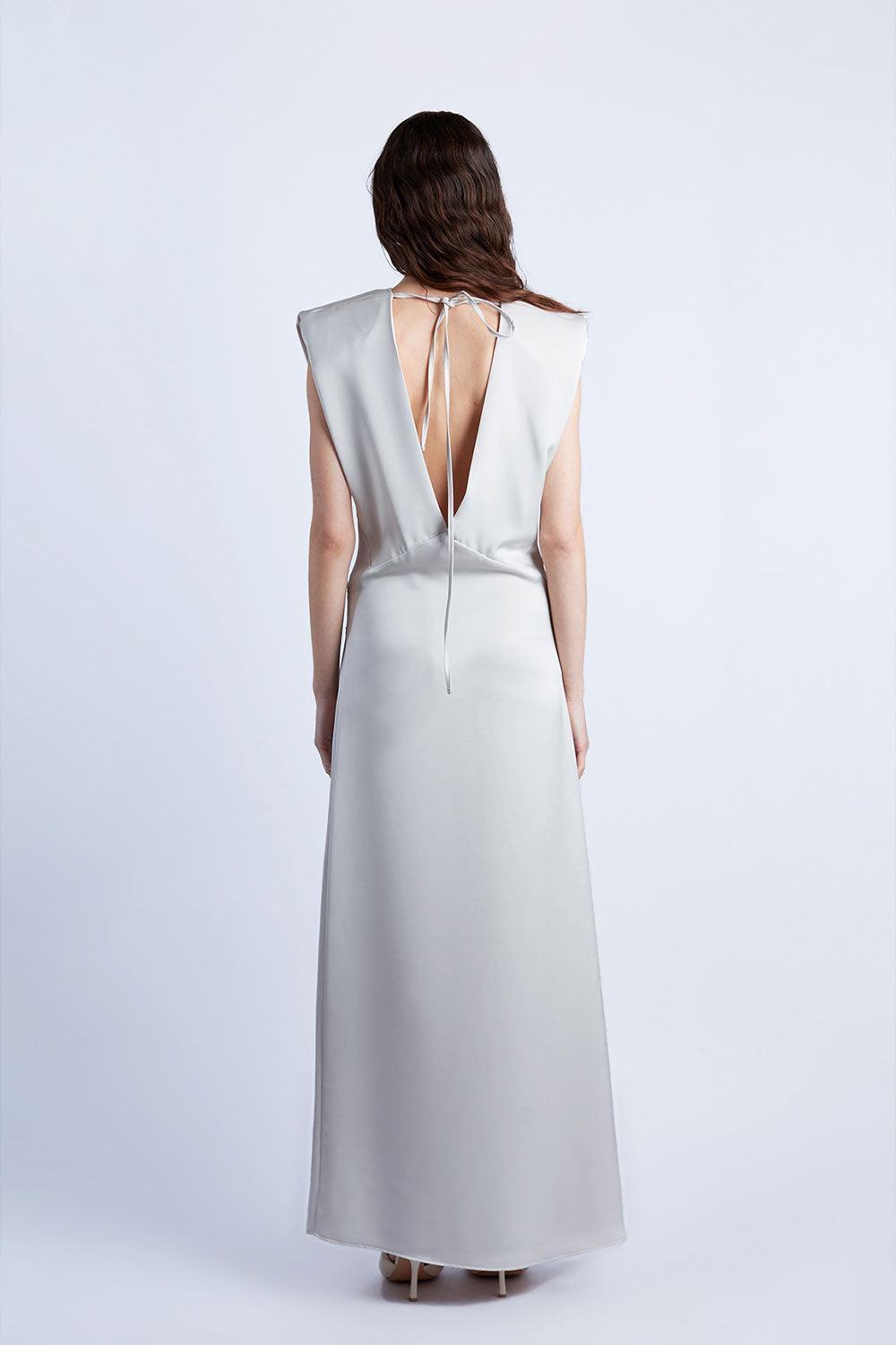 Wabi Sabi-Ws X Mag Bej Aries Maxi Elbise-Elbise-5-milagron.live