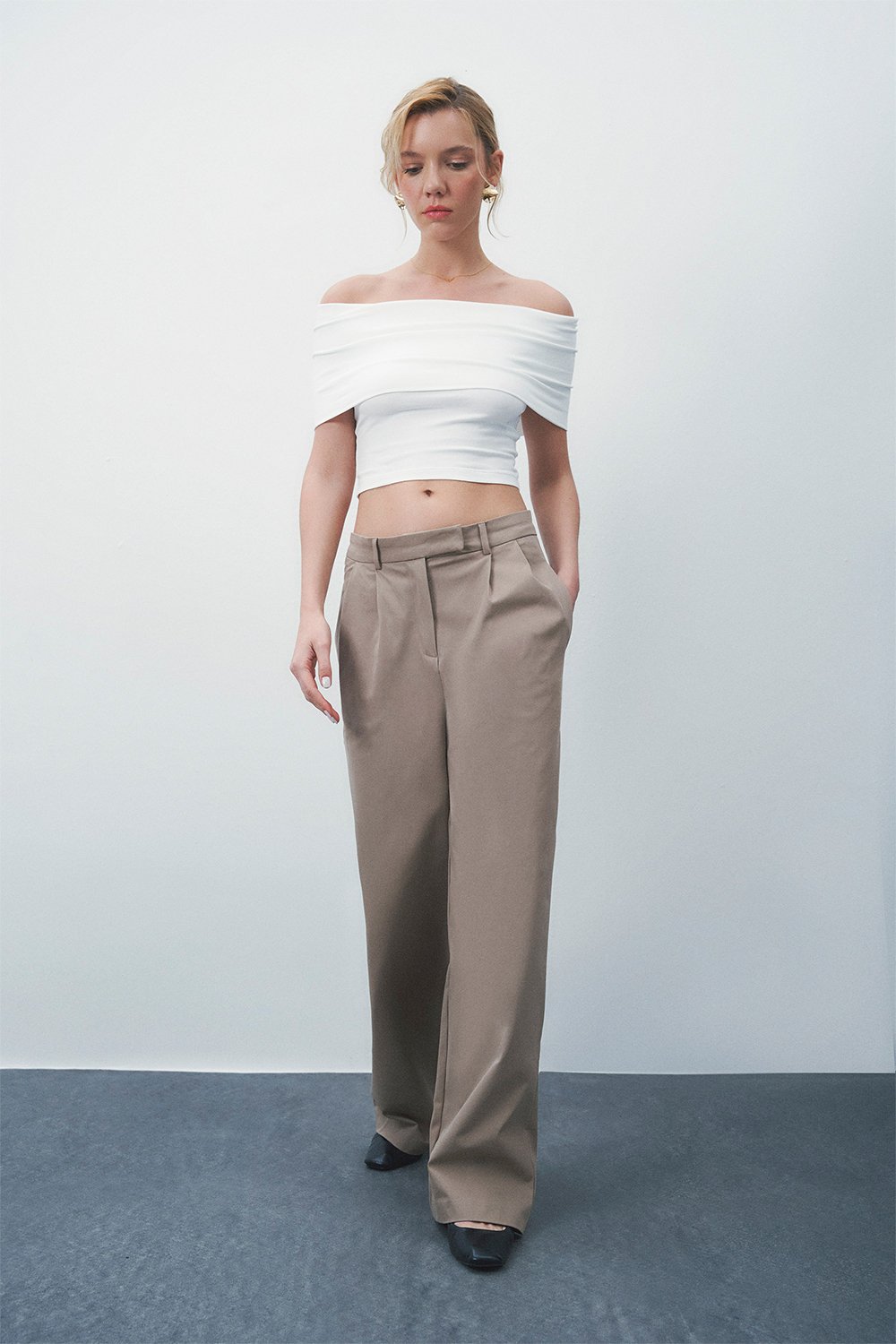 Wear Three Points-Charlotte Palazzo Pantolon-Kumaş Pantolon-2-milagron.live