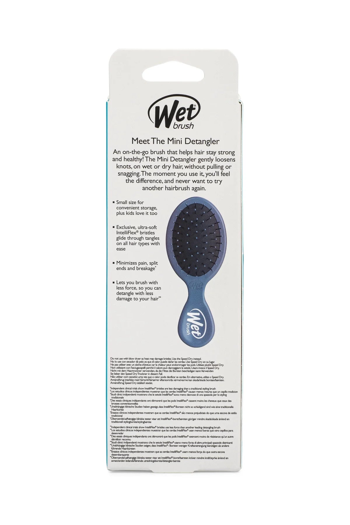 Wet Brush Mini Detangler Dolaşık Açıcı Saç Fırçası Mavi
