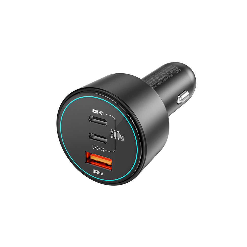 Wi-Qc026 200W Dual Type-C Usb-A Araç Şarj Aleti