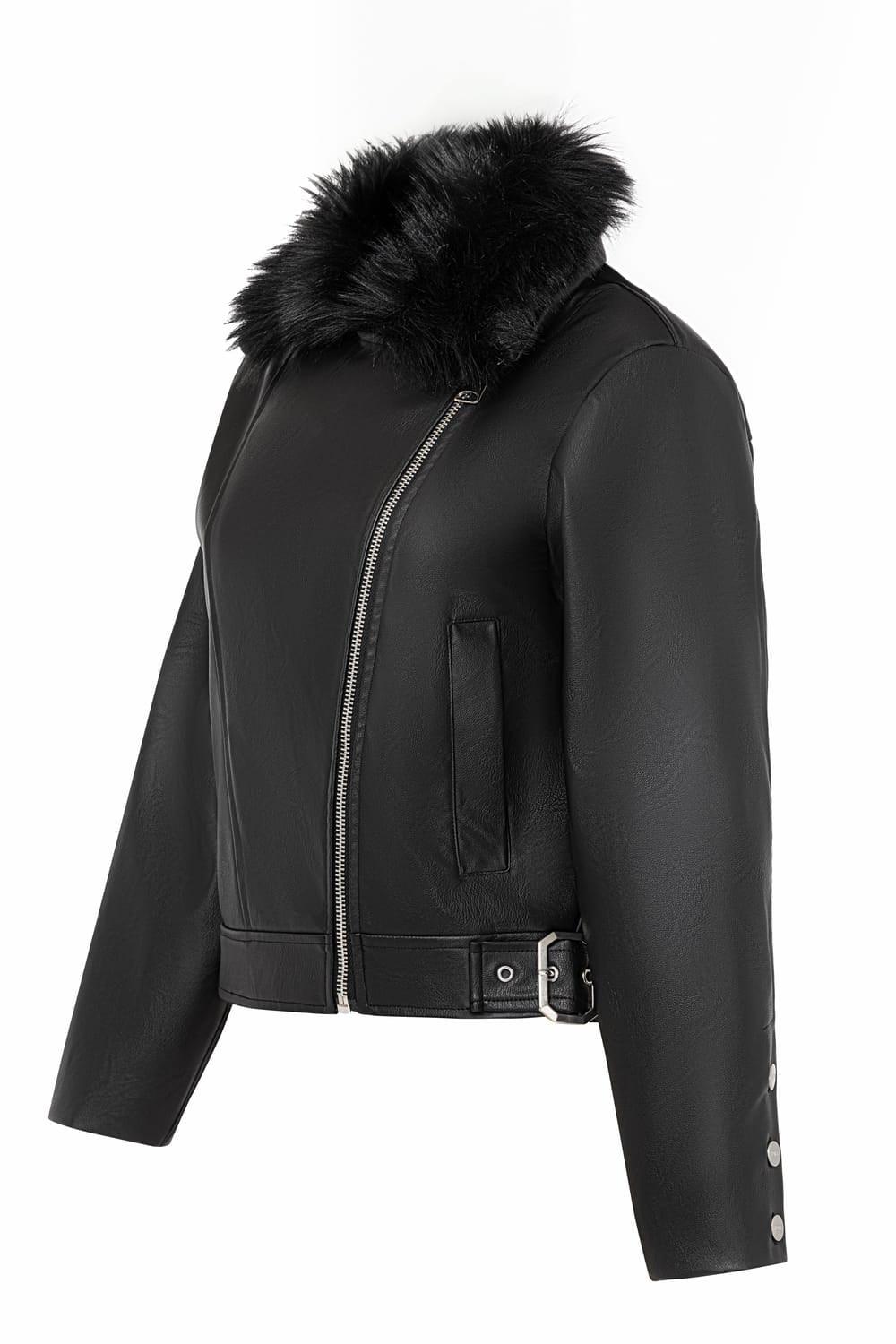 Wown-Dora Leather Jacket-Deri Mont-2-milagron.live