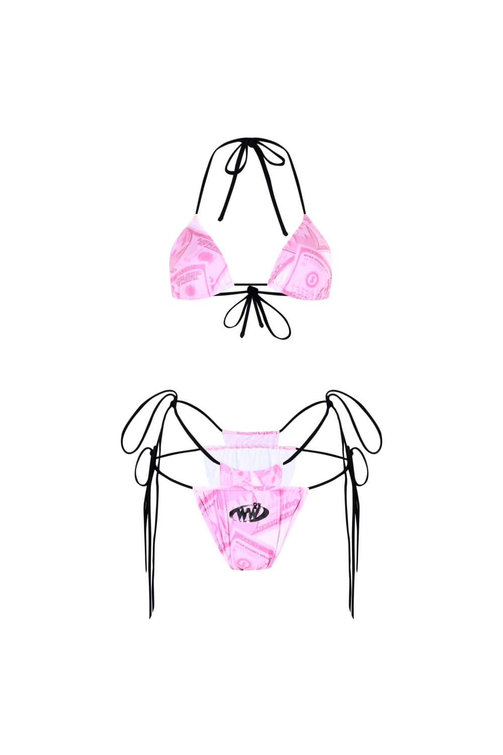 Wuen İstanbul-Wuen Pink Money Bikini Set-Bikini & Mayo-1-milagron.live