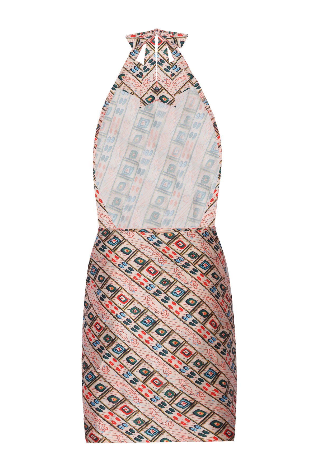 Yasemin Karagülle-Ellie Dress Beige Pattern-ELBİSE-2-milagron.live