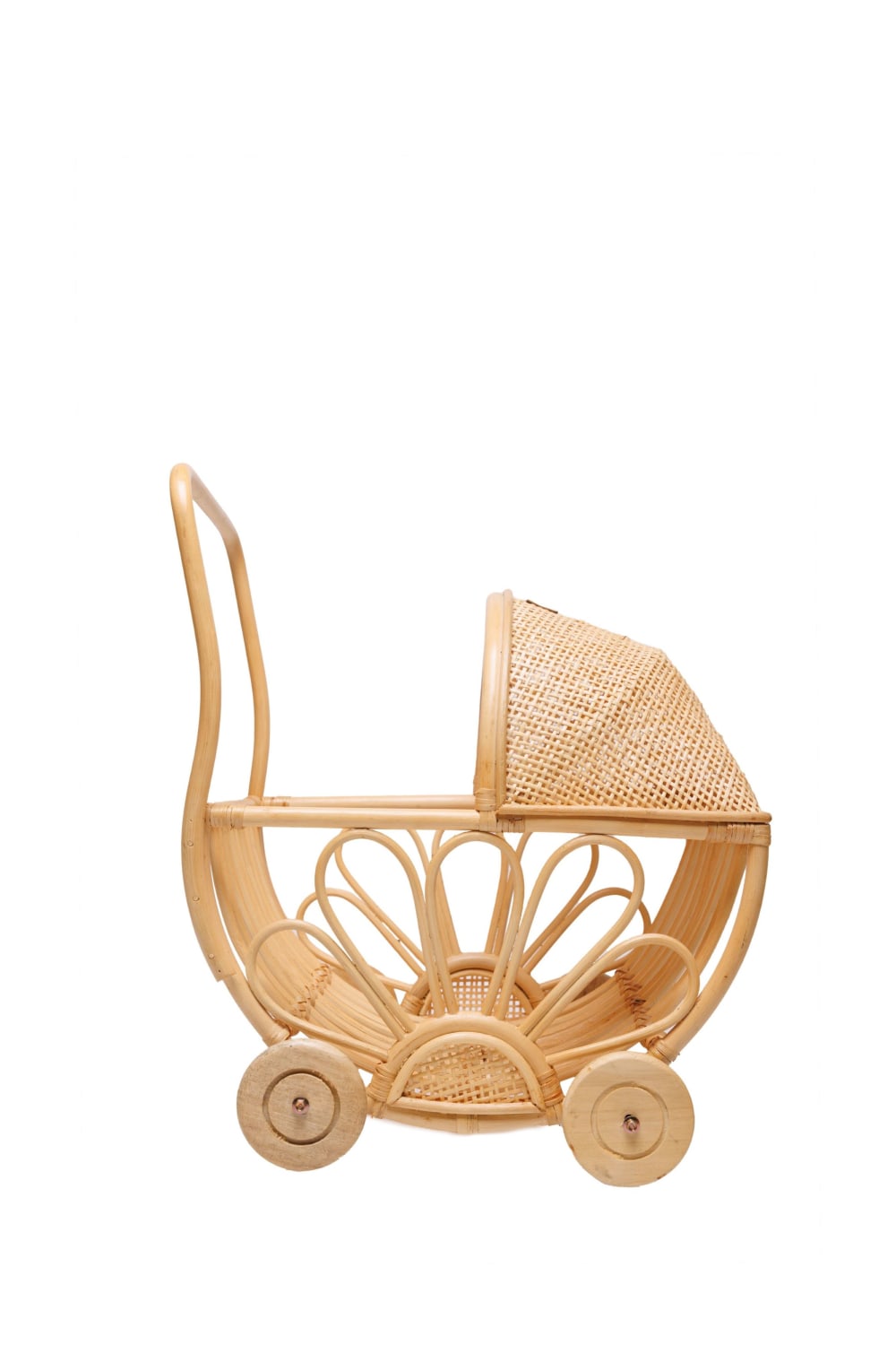 Zoa Collection-Rattan Oyuncak Çiçekli Bebek Arabası-Sepet-3-milagron.live