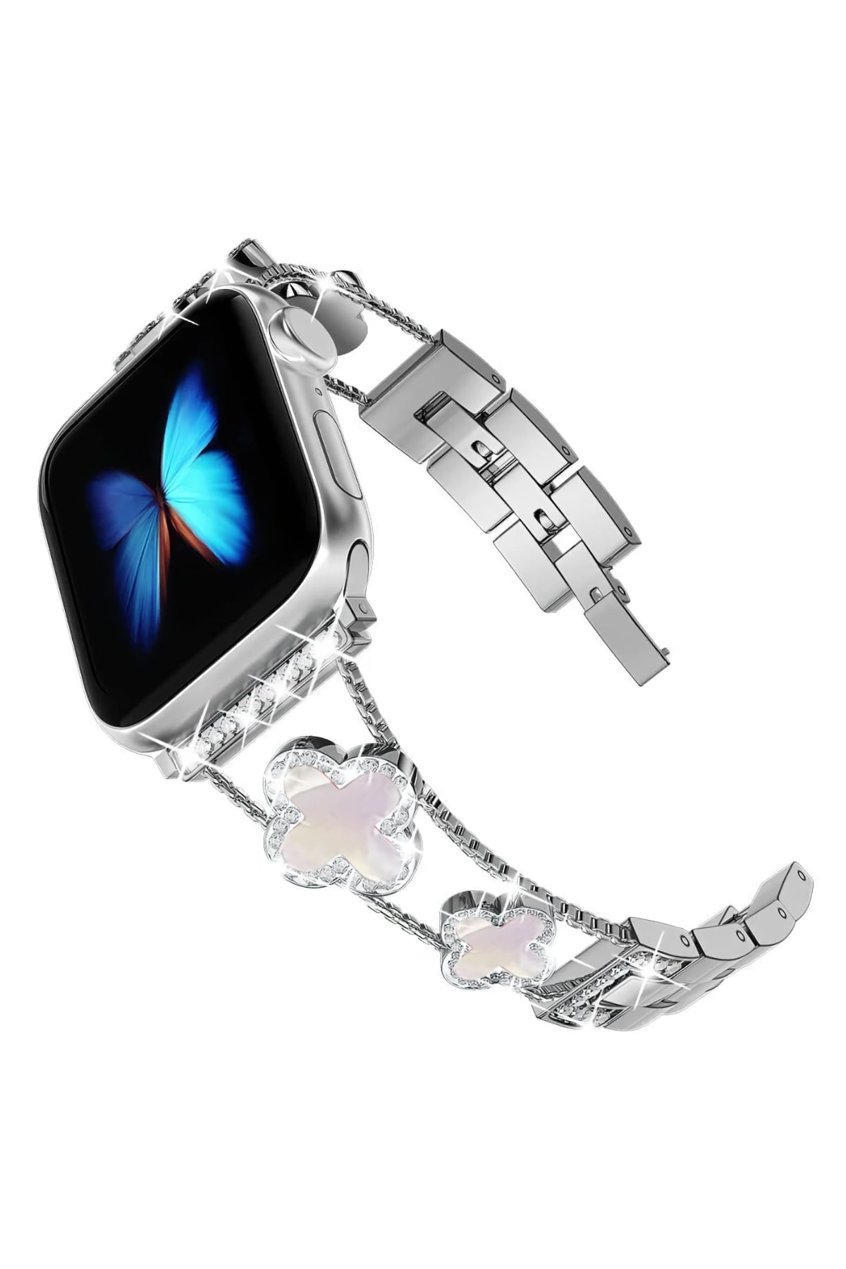 Apple Watch Uyumlu Clovella Metal Kordon Perlina