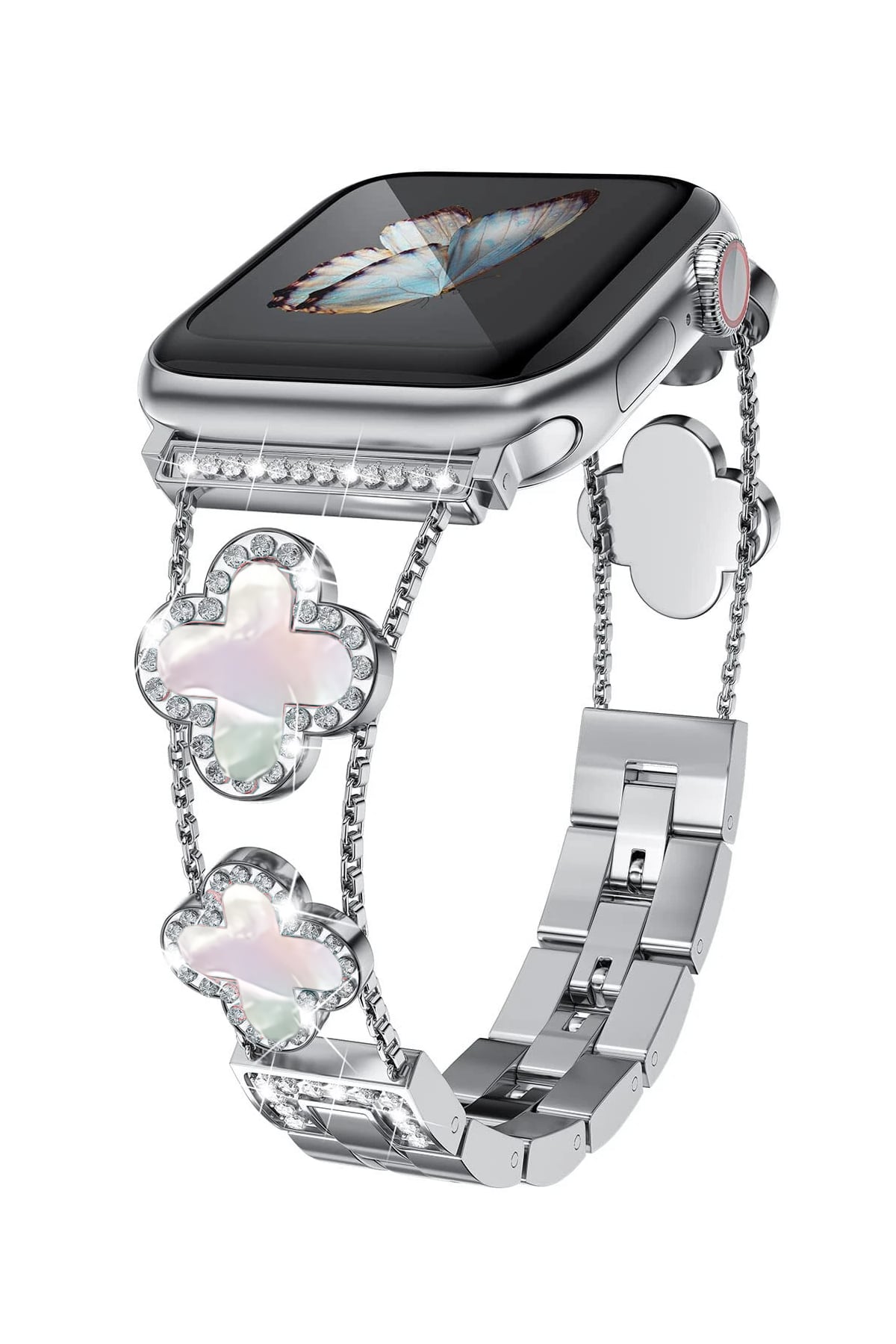 Apple Watch Uyumlu Clovella Metal Kordon Perlina