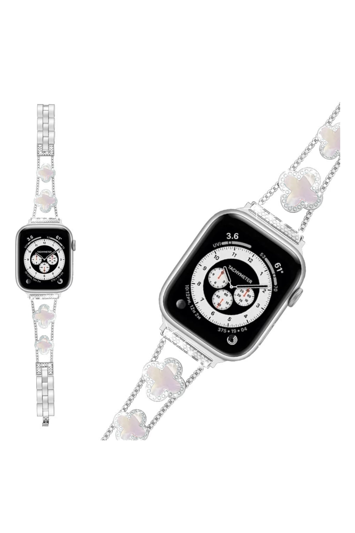 Apple Watch Uyumlu Clovella Metal Kordon Perlina
