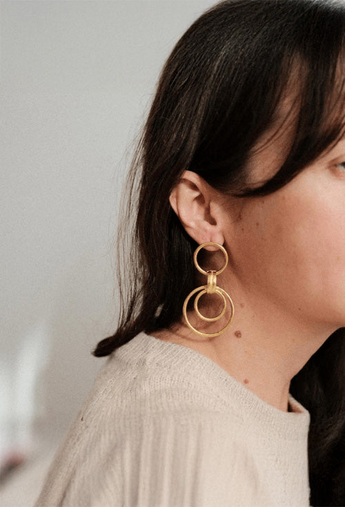 Morning Blue-Circles Earrings-Küpe-2-milagron.live