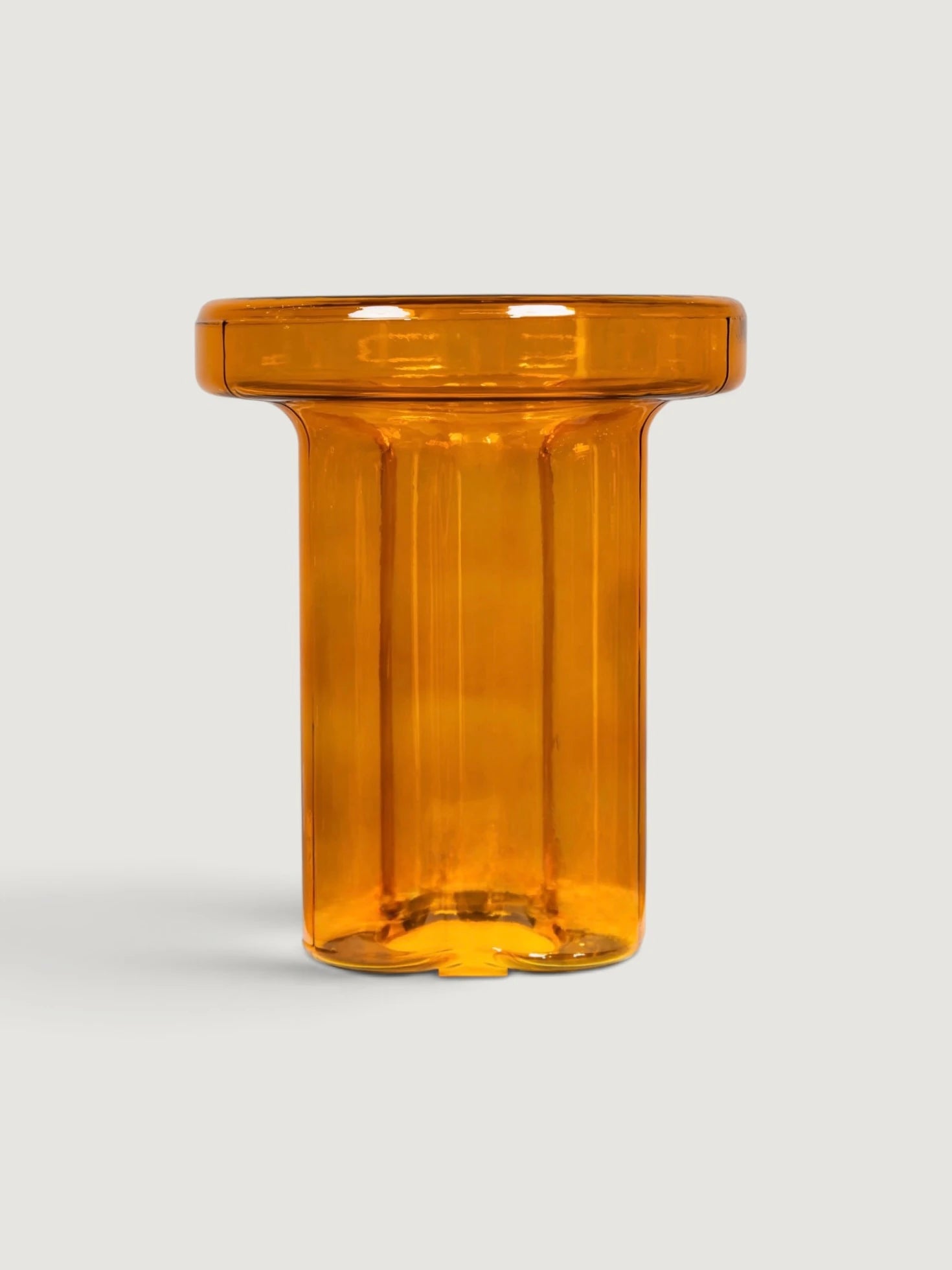 Vetrova Yellow Yuvarlak Cam Yan Sehpa-S
