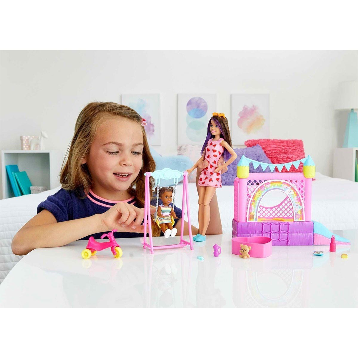 Hhb67 Barbie Bebek Bakıcısı Skipper Oyun Evi Seti