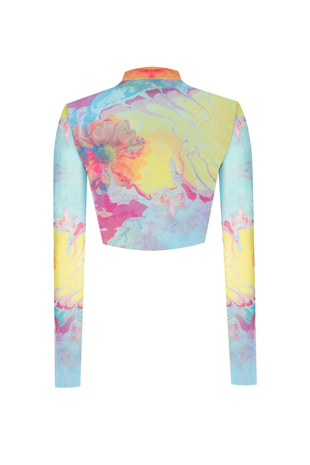no'design-Balıkçı Yaka Baskılı Transparan Crop Top-Top-6-milagron.live