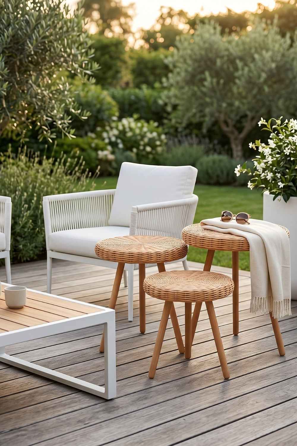 Premium Rattan 3'lü Sehpa Seti - 9
