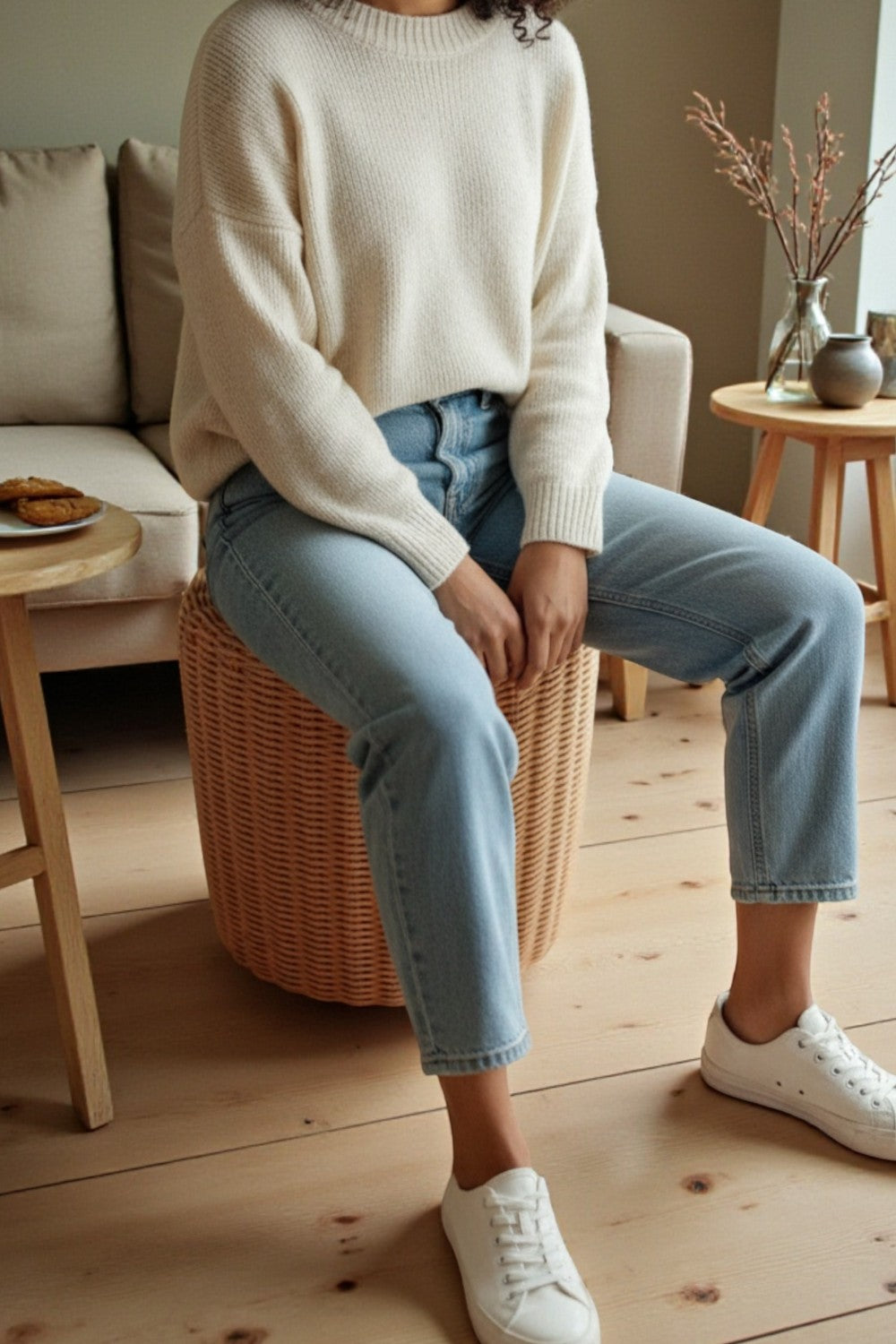 Premium Rattan Sehpa & Puff - 4