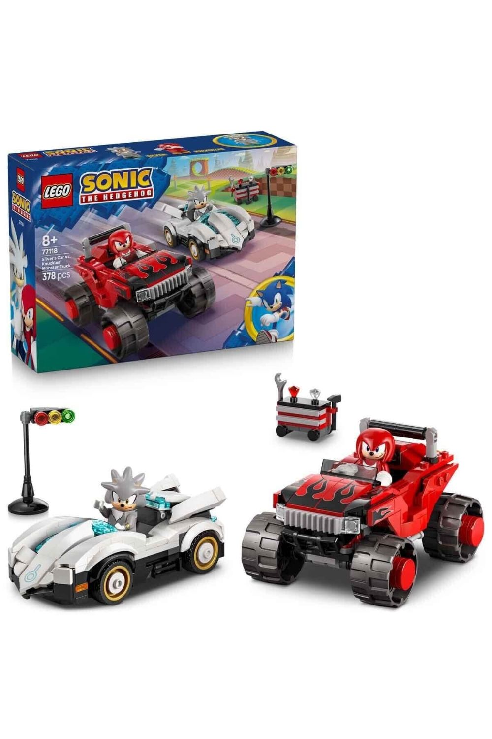 Lego Sonic Silverın Arabası, Knucklesın Canavar Kamyonuna Karşı 378 Parça - 0