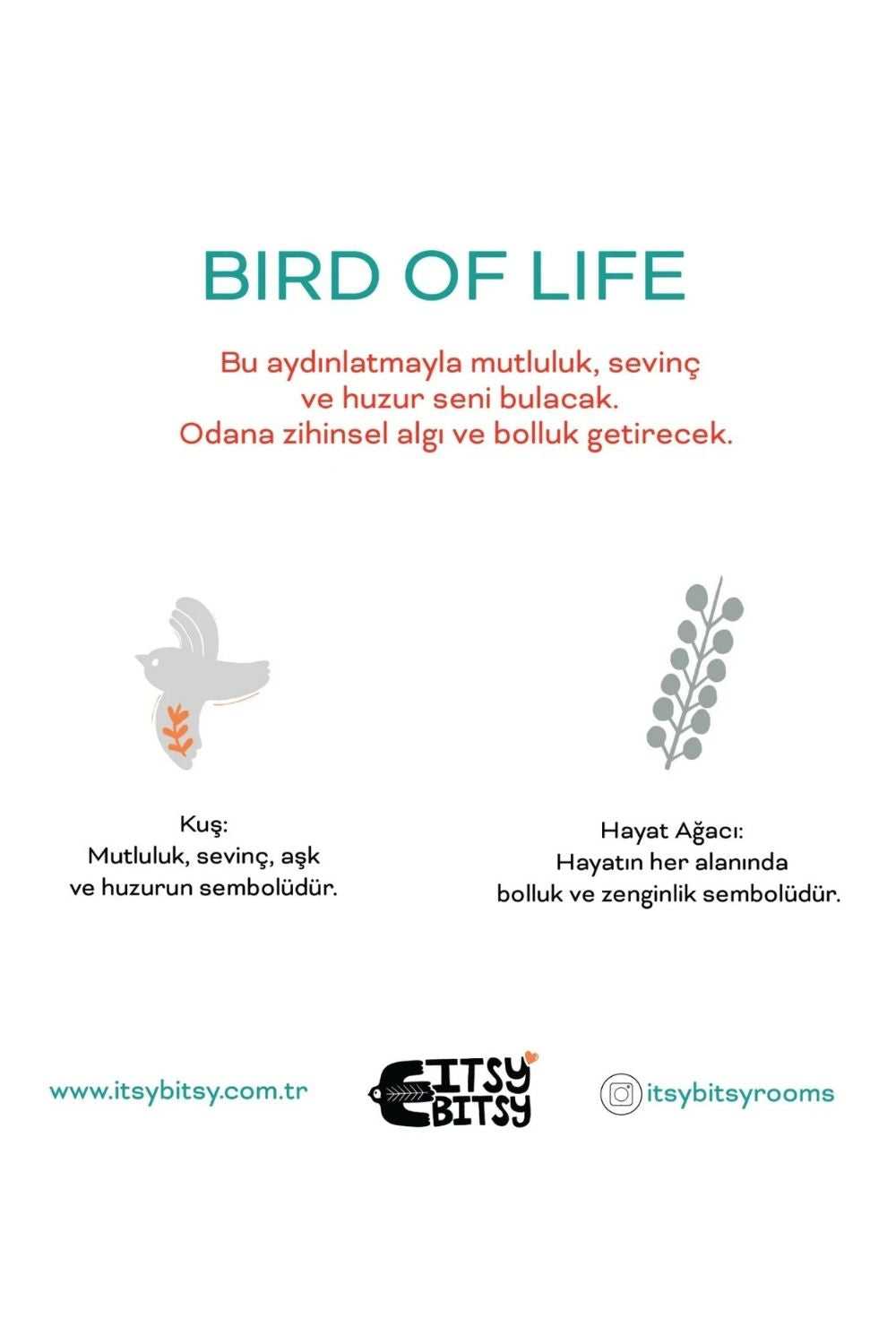 Birds Of Life Aplik Başlığı Mint Yeşili - 13.5x16 Cm - 4