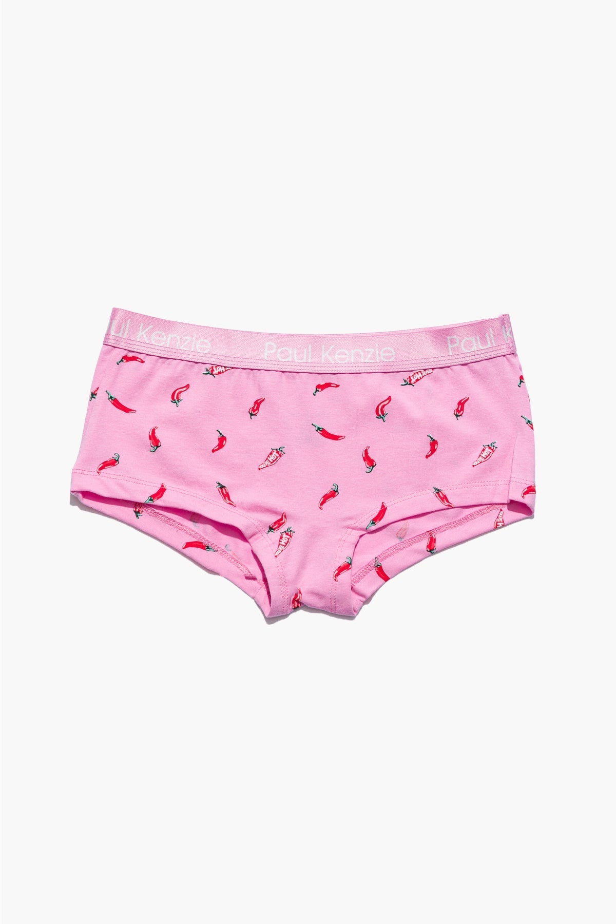Desenli Kadın Boyshort Külot, Chili - 0