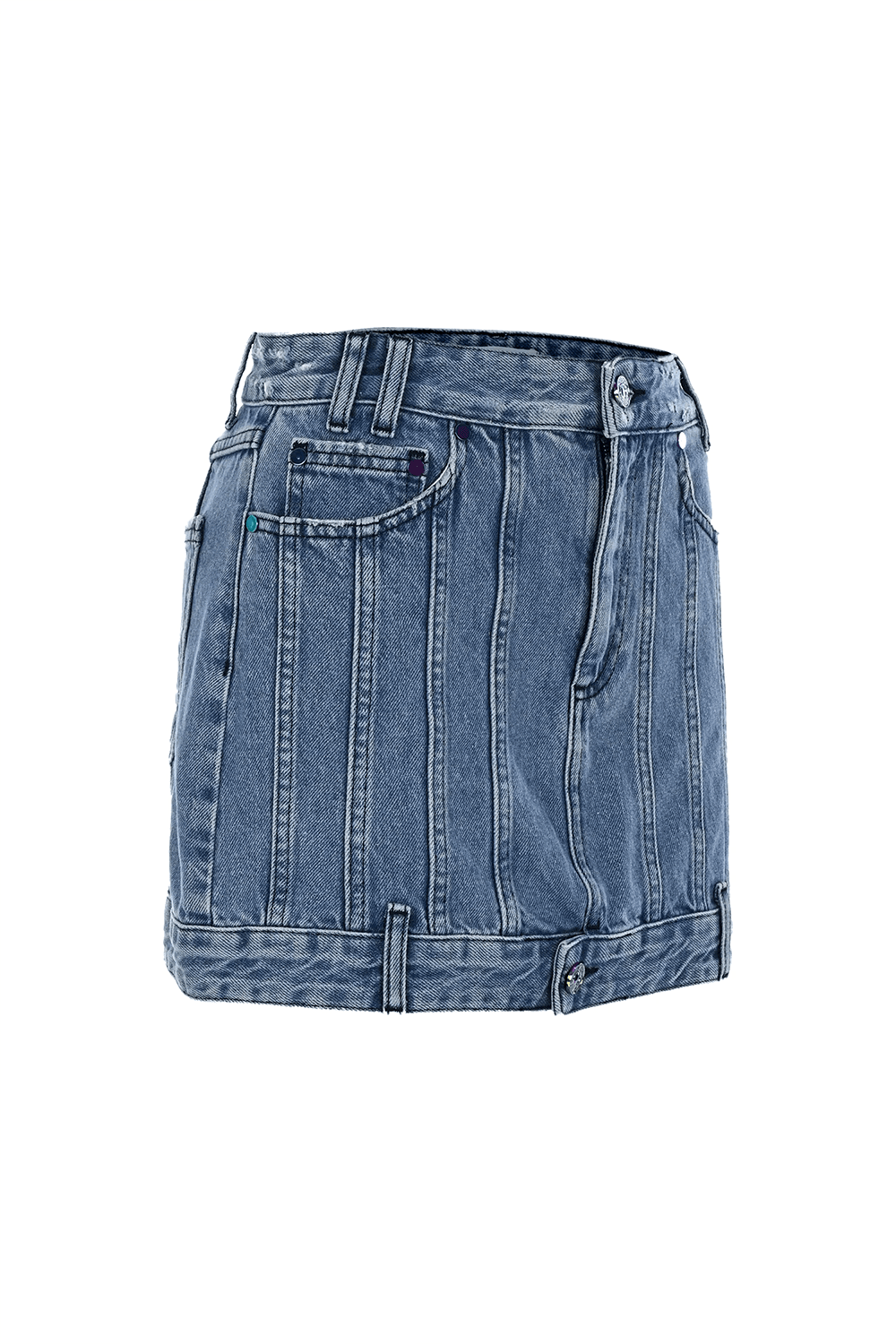 Certain-Ivy Skirt Blue Wash-Etek-4-milagron.live