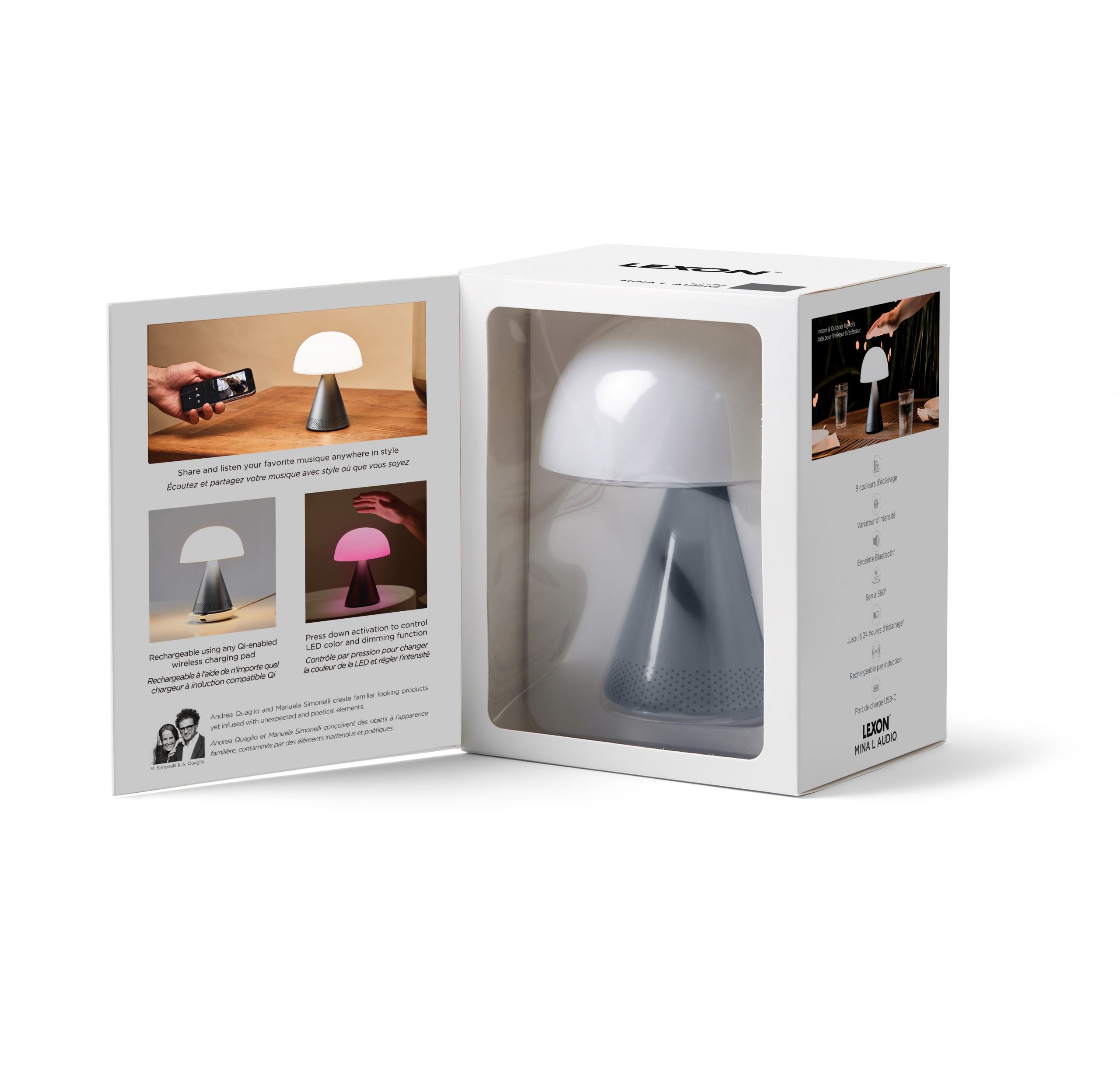 Lexon-Mina L Led Lamba Ve Bluetooth Hoparlör Dore-Led Lamba-11-milagron.live