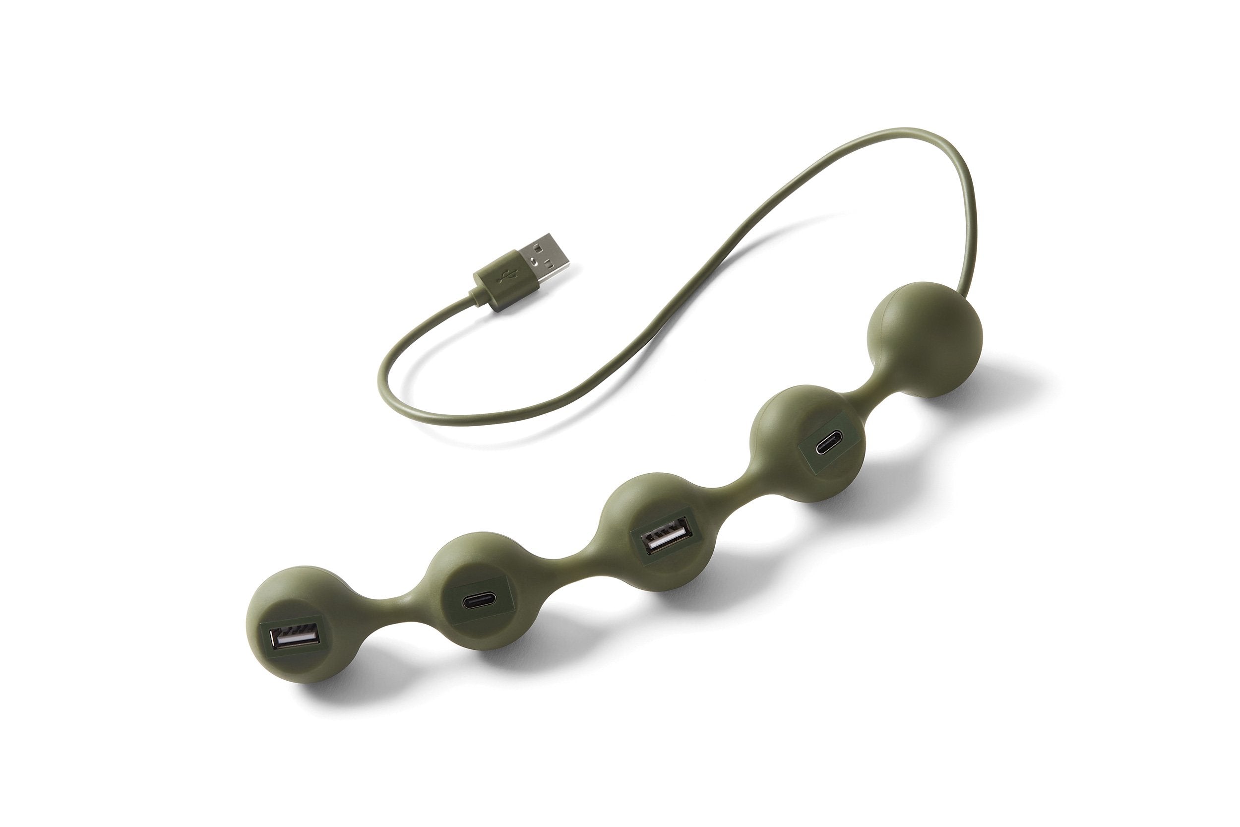 Lexon-Peas Hub 2 Usb çoğaltıcı Haki-Usb Çoğaltıcı-1-milagron.live