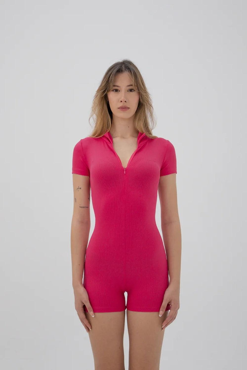 Liquide-SORUNLU - Mitte Mini Bodysuit Pembe-Tulum-1-milagron.live