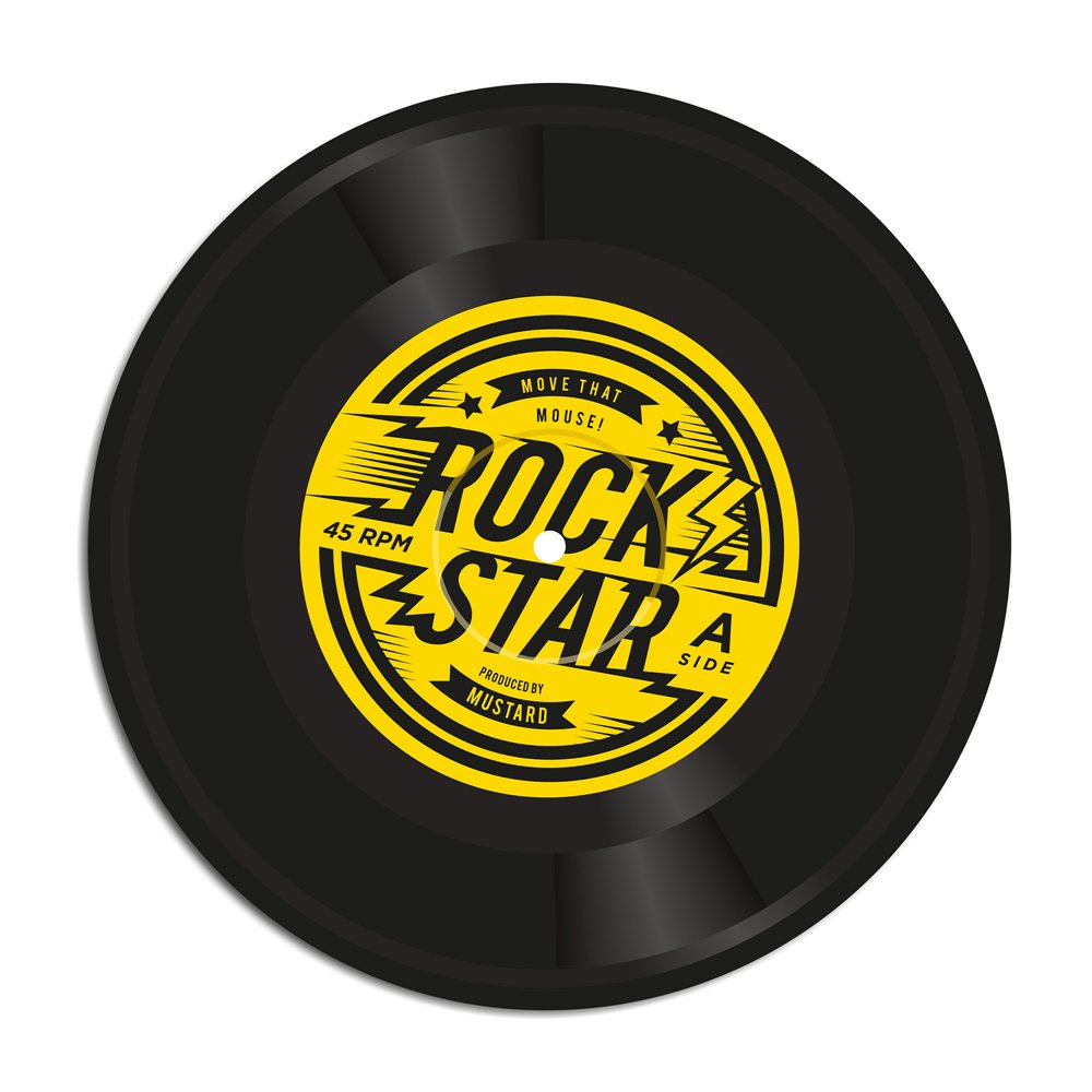 Mustard-Mustard Rock N Roll Mouse Pad-Mouse Pad-1-milagron.live
