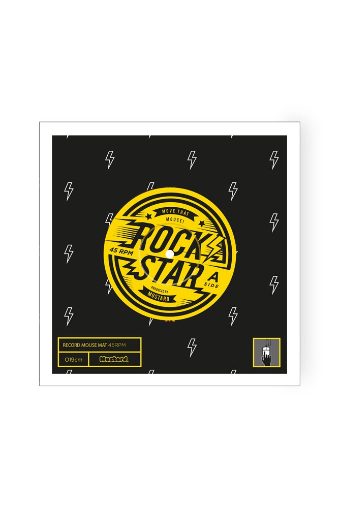 Mustard-Mustard Rock N Roll Mouse Pad-Mouse Pad-3-milagron.live